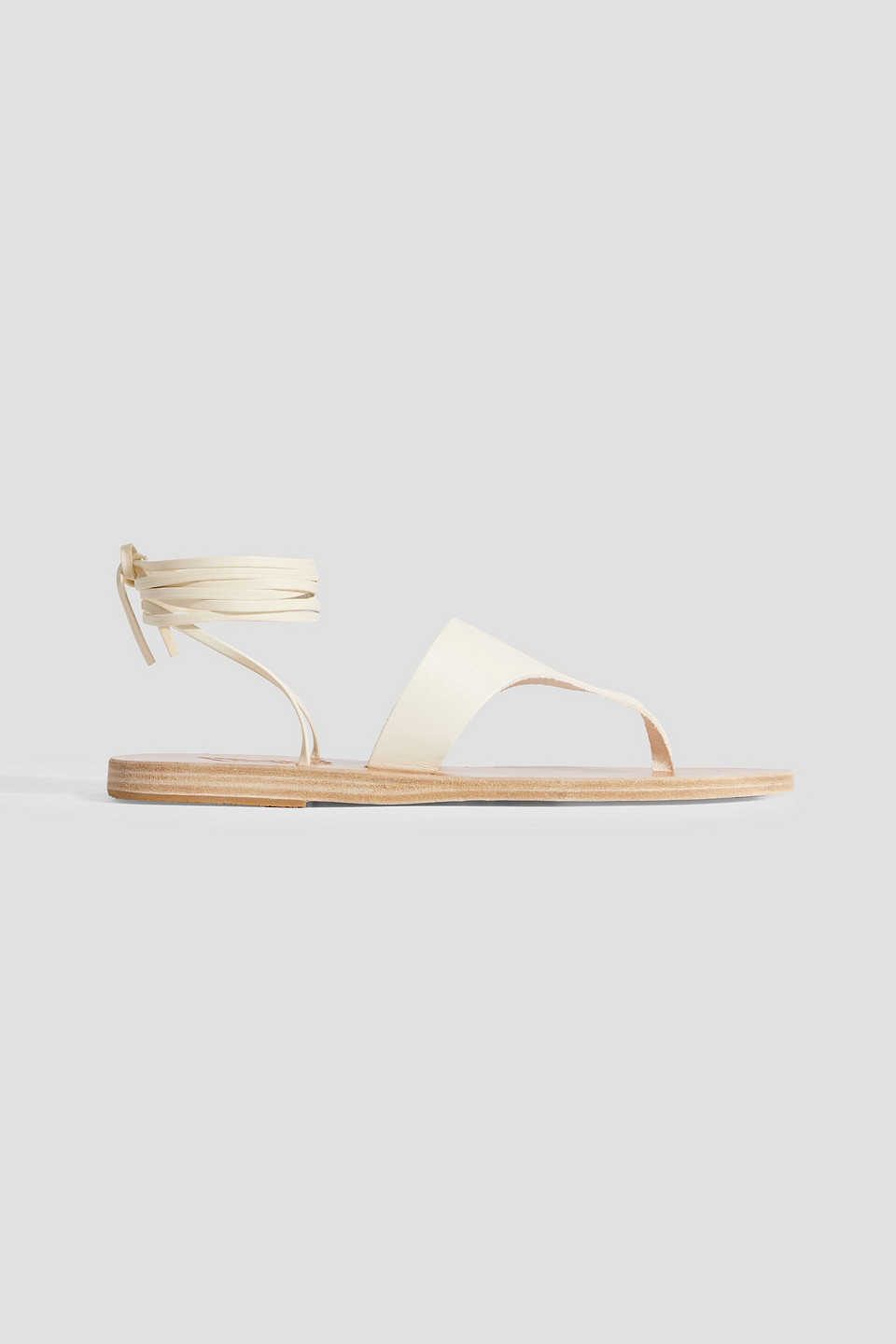 Ancient Greek Sandals Nychta Leather Sandals In White