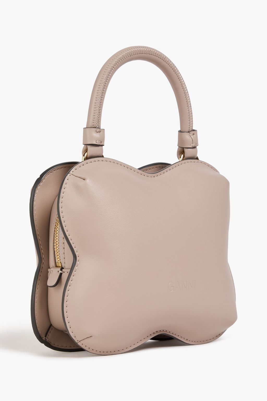 GANNI Butterfly leather-blend tote