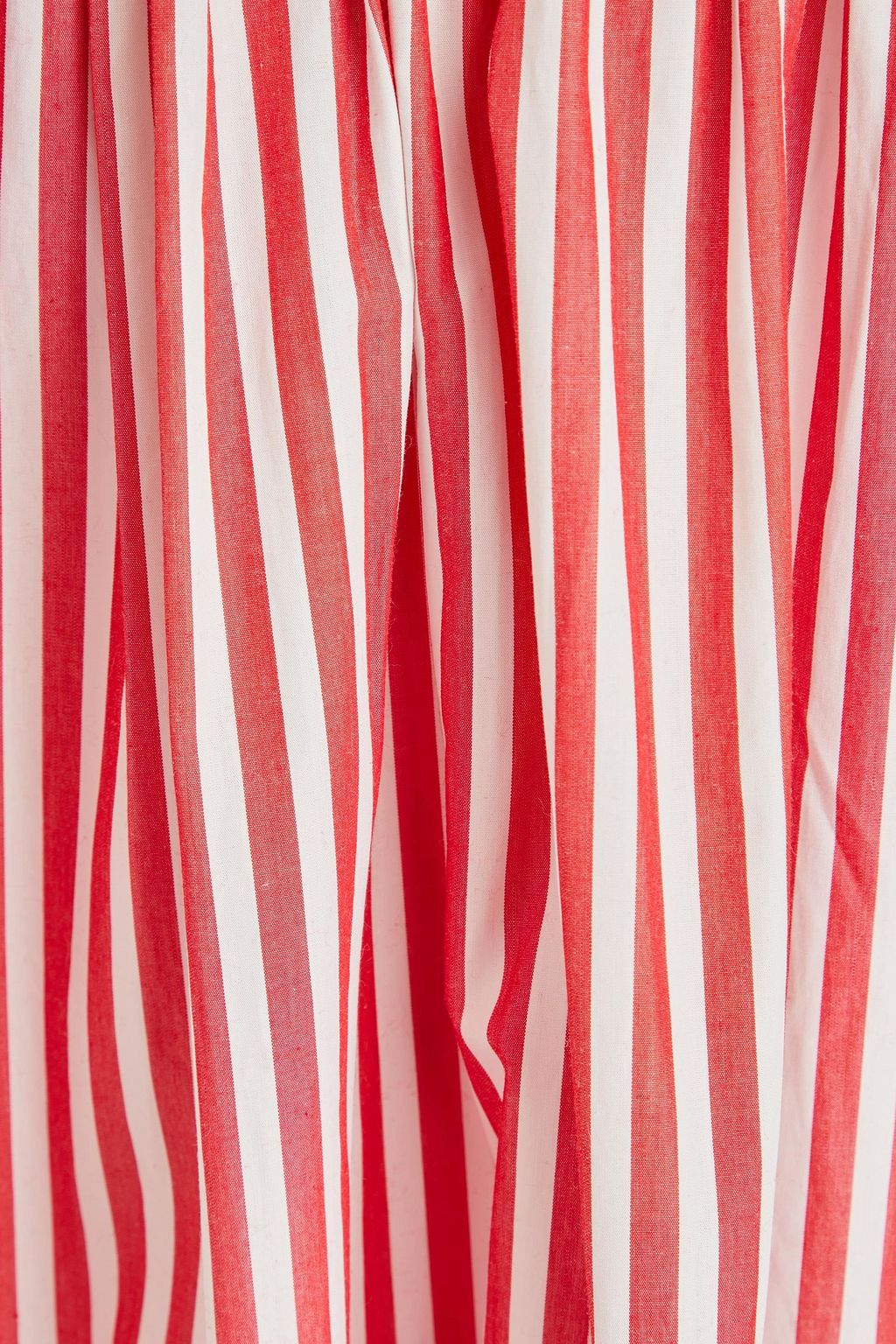 GANNI Striped cotton-poplin dress