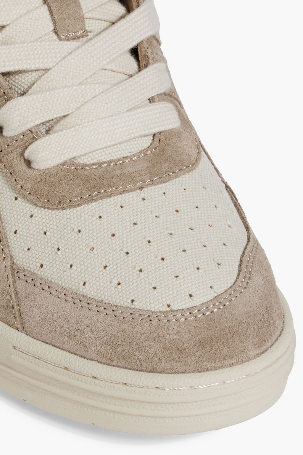 PALM ANGELS University canvas and suede sneakers