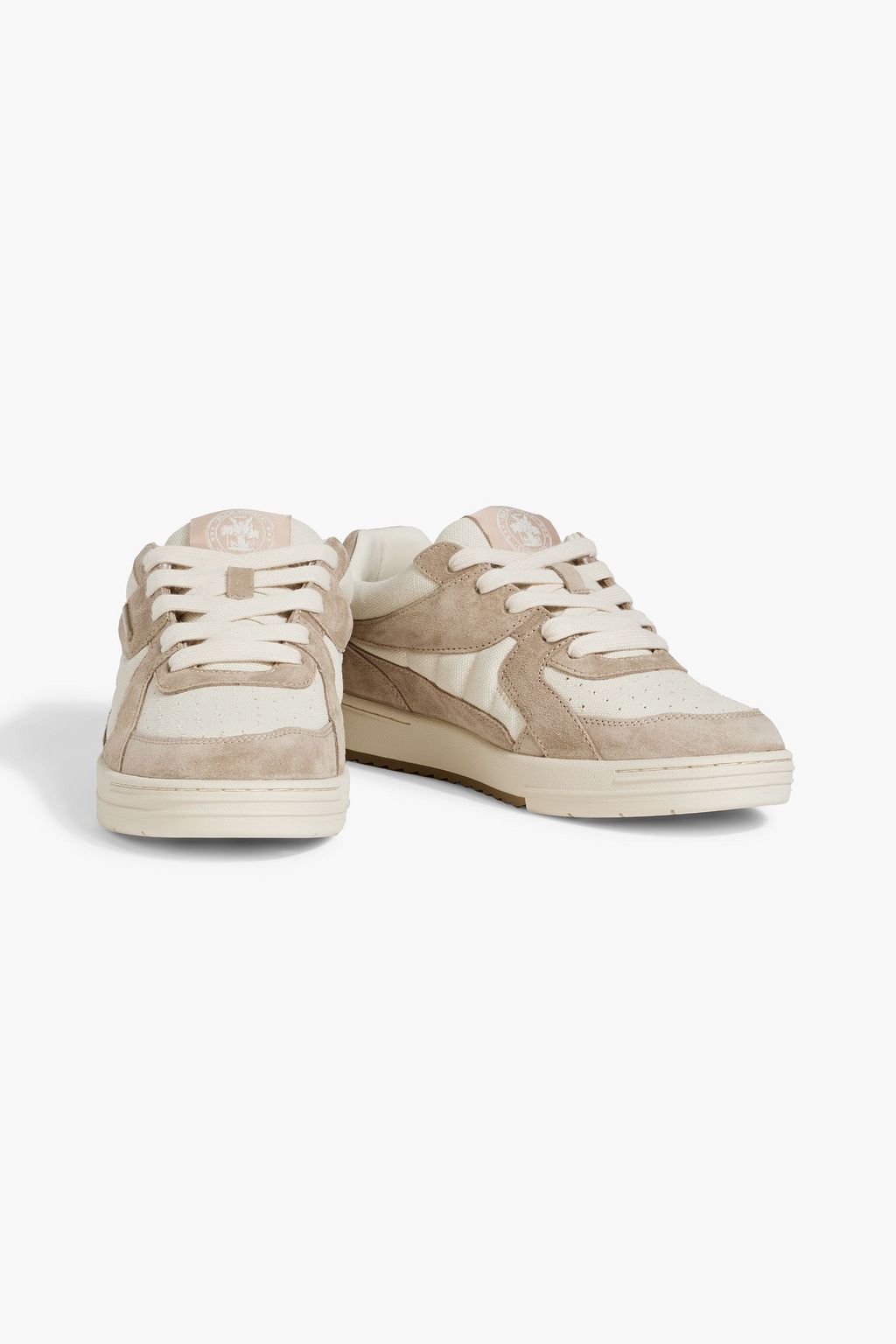PALM ANGELS University canvas and suede sneakers