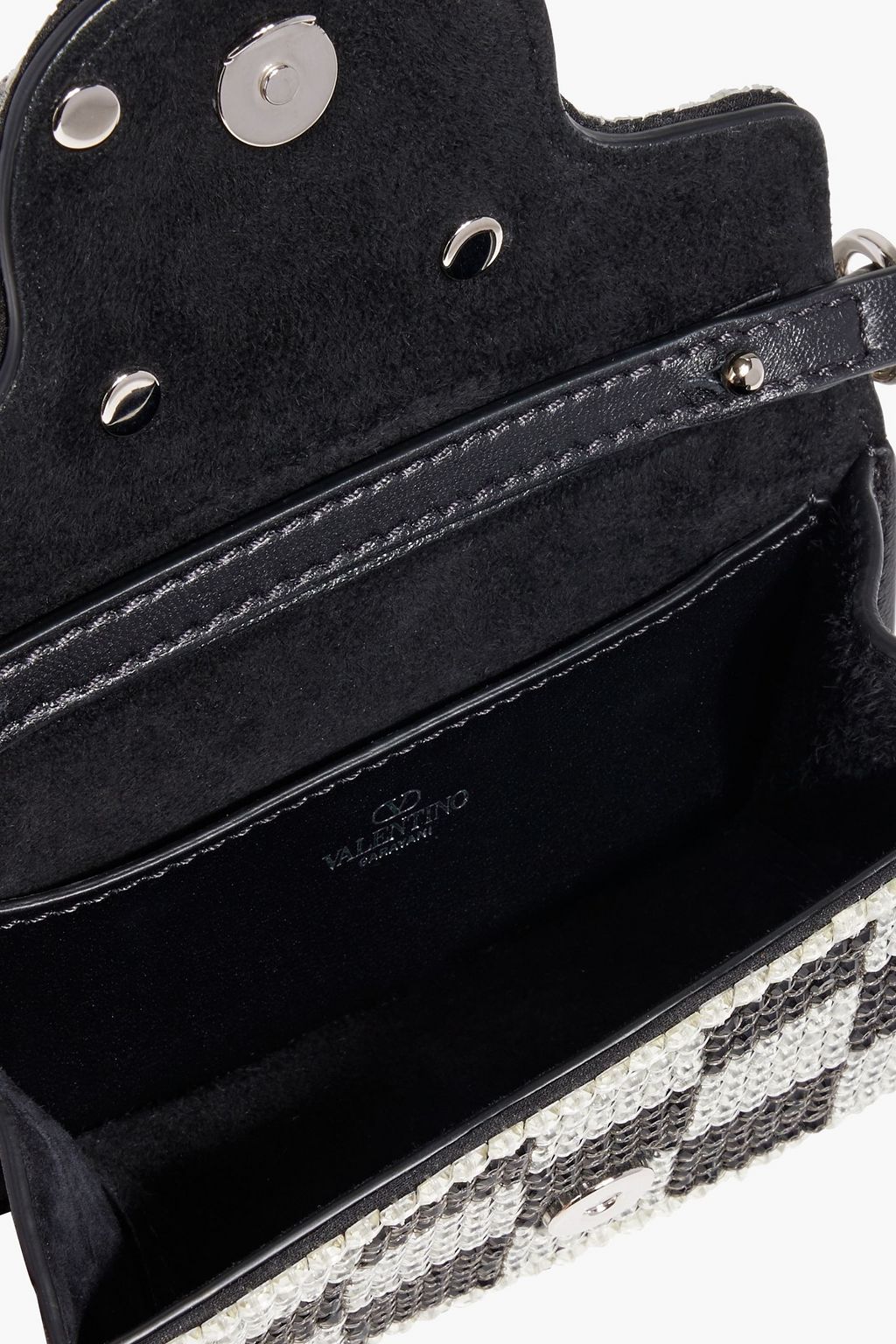 VALENTINO GARAVANI Locò embellished leather shoulder bag