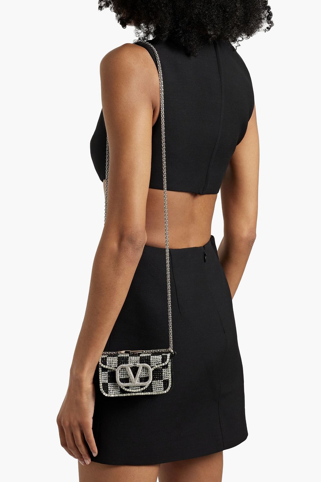 VALENTINO GARAVANI Locò embellished leather shoulder bag