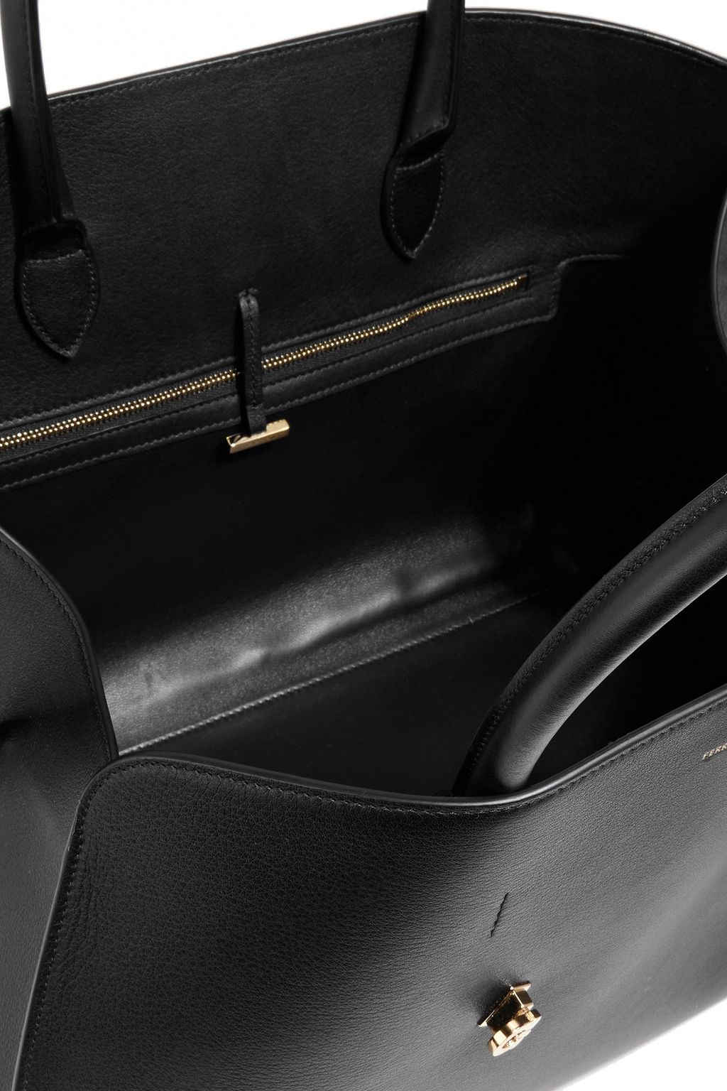 FERRAGAMO Hug textured-leather tote