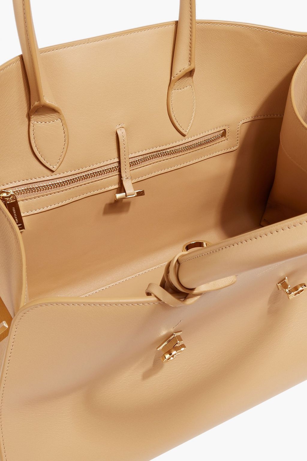 FERRAGAMO Hug textured-leather tote