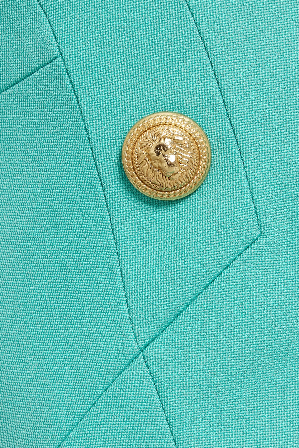 Balmain Wool-crepe Mini Skirt In Green