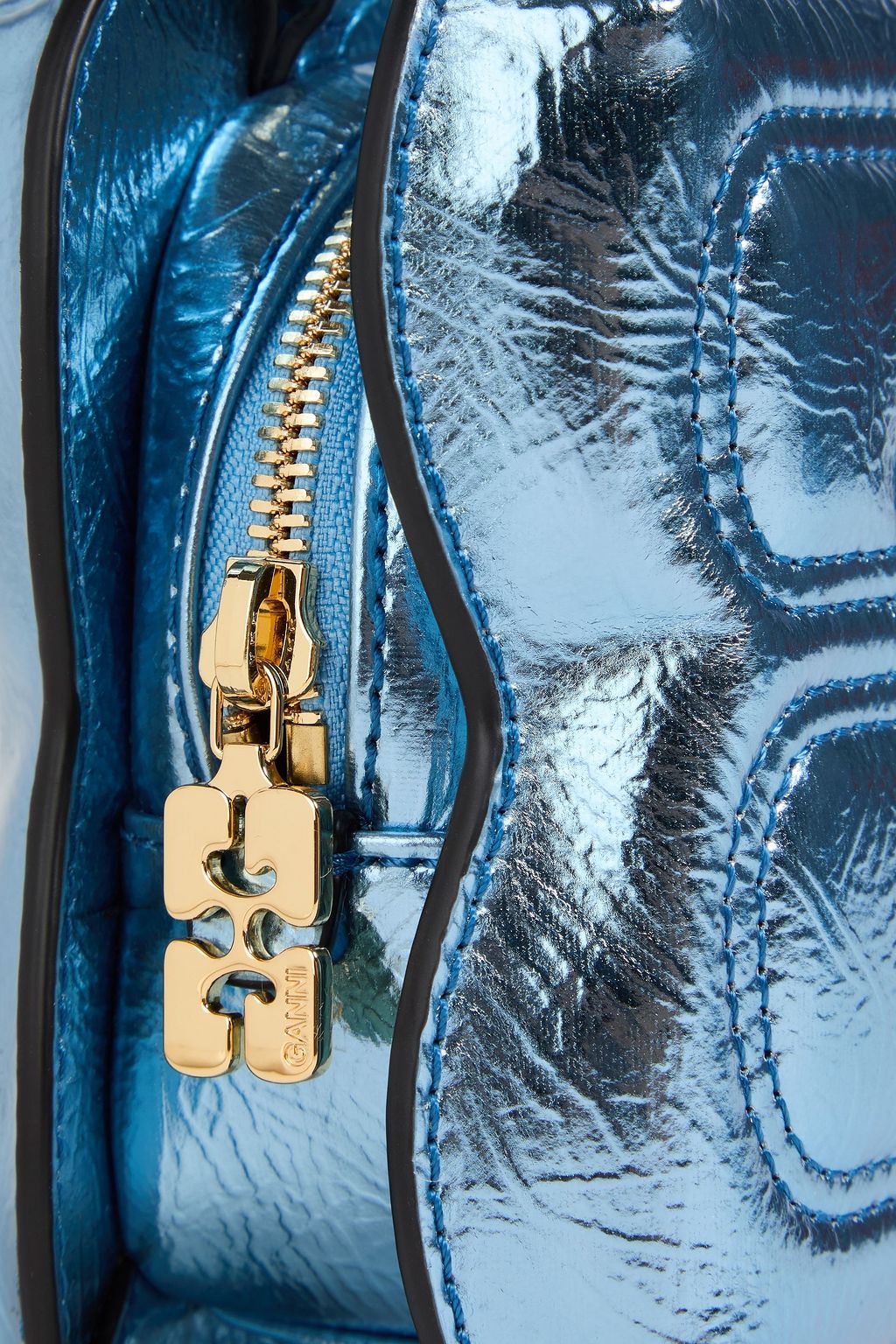 GANNI Butterfly leather-blend tote