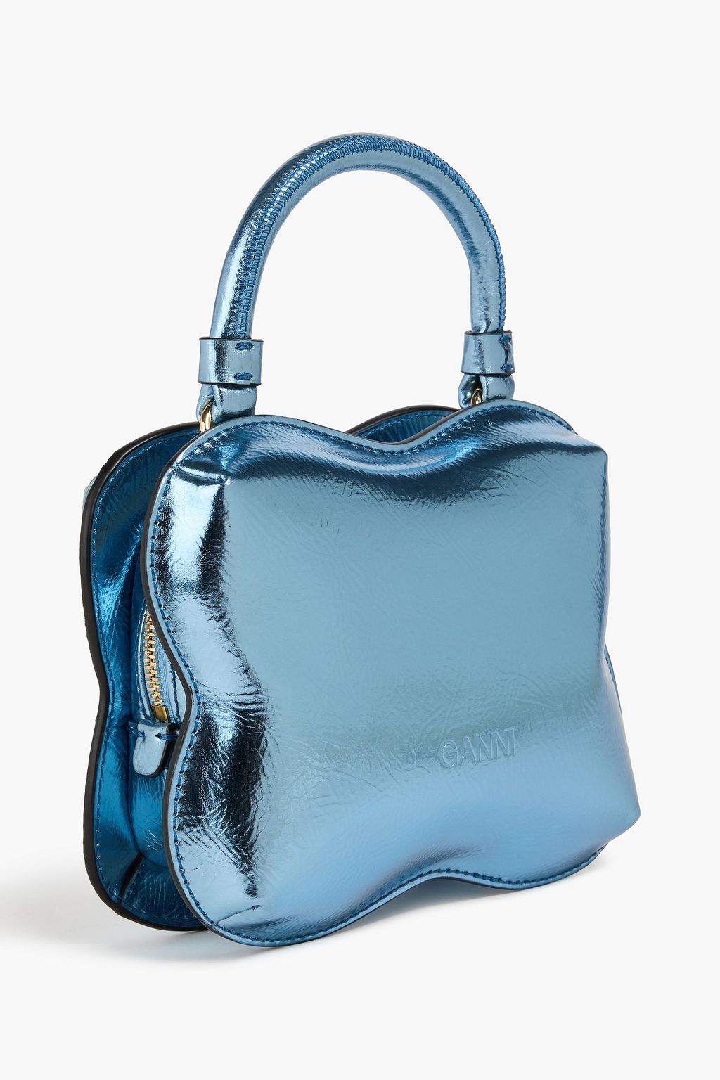 GANNI Butterfly leather-blend tote