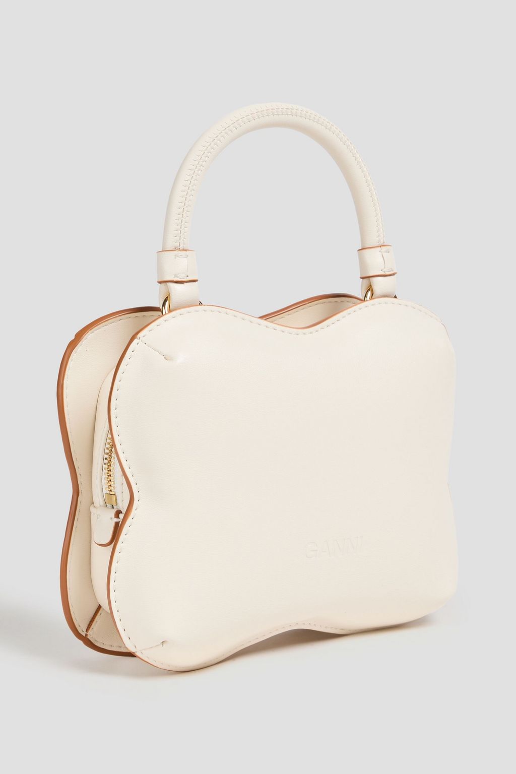 GANNI Butterfly Schultertasche aus gemischtem Leder