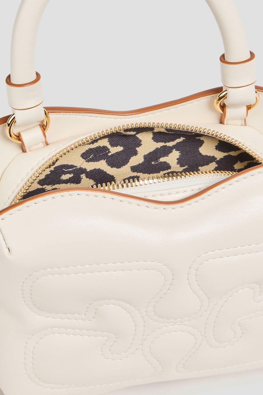 GANNI Butterfly Schultertasche aus gemischtem Leder