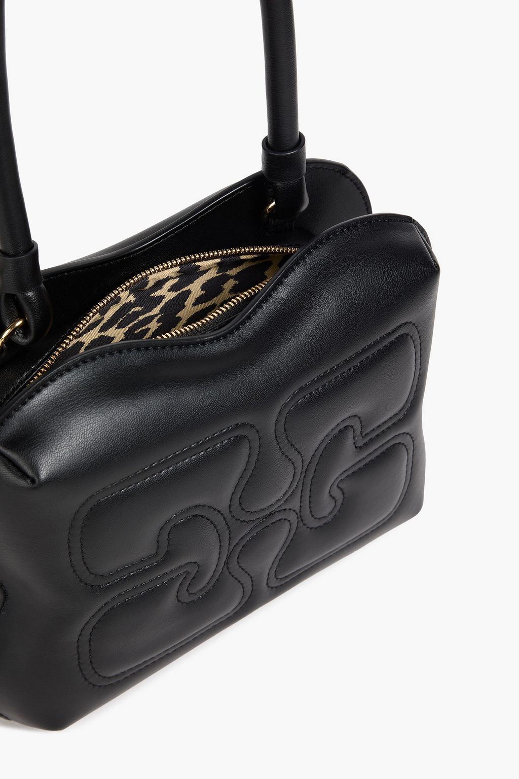 GANNI Butterfly leather-blend shoulder bag