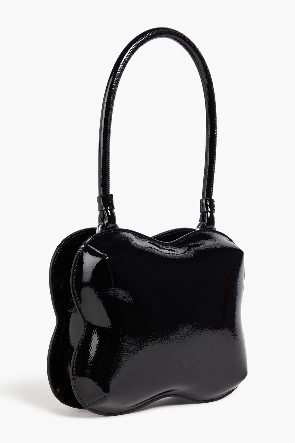 GANNI Butterfly leather-blend shoulder bag