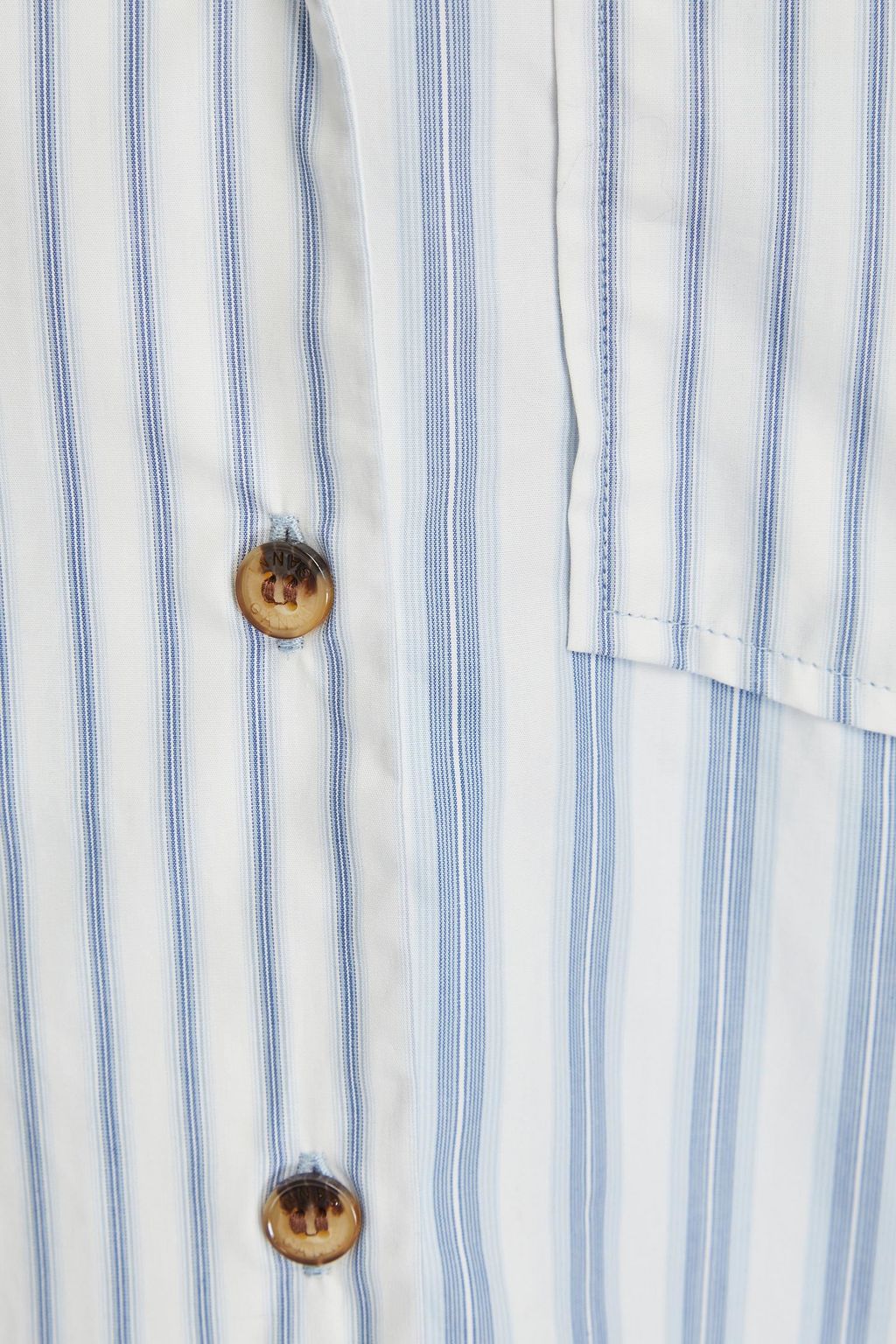 GANNI Striped cotton-poplin shirt