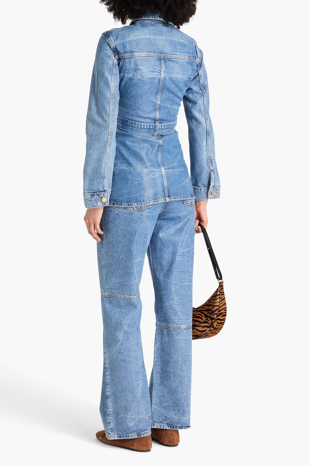 GANNI Belted denim jacket