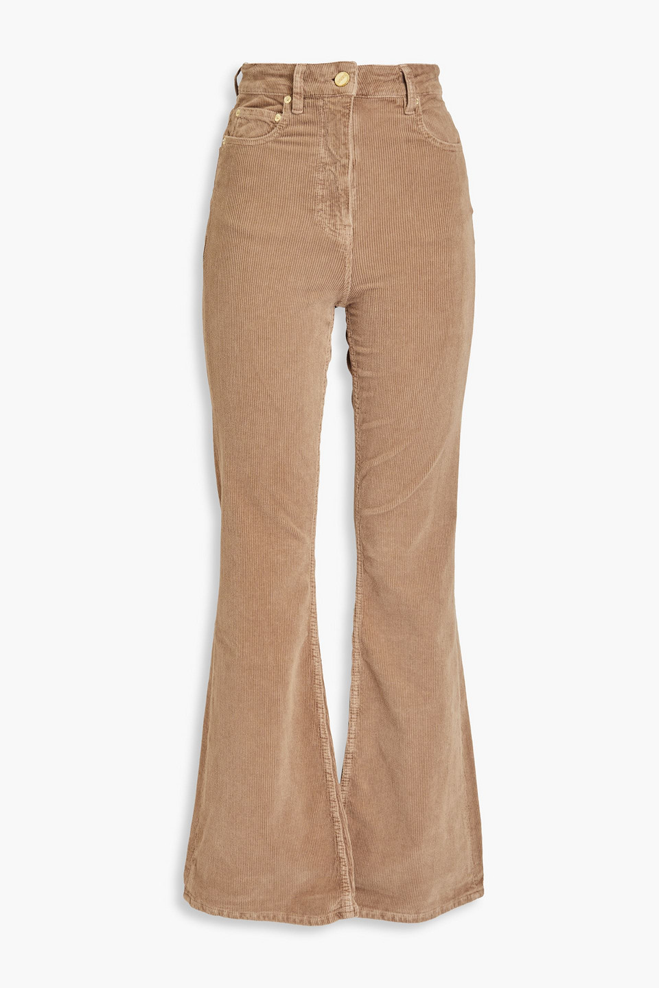 Ganni Corduroy Flared Pants In Multi