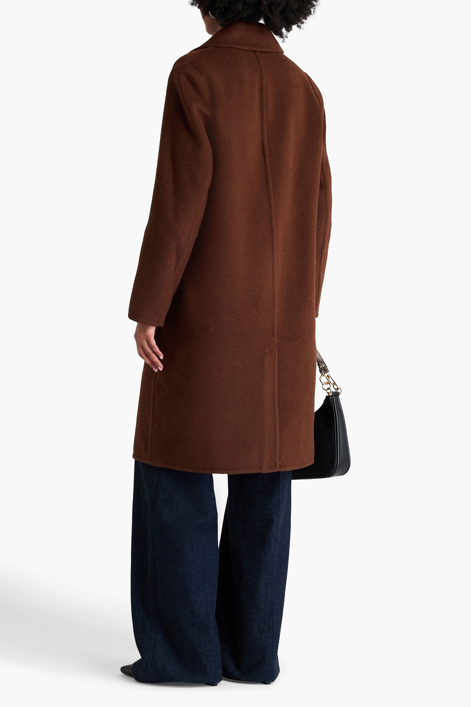  Vince. - Brushed Wool-blend Felt Coat - Brown - Xs 