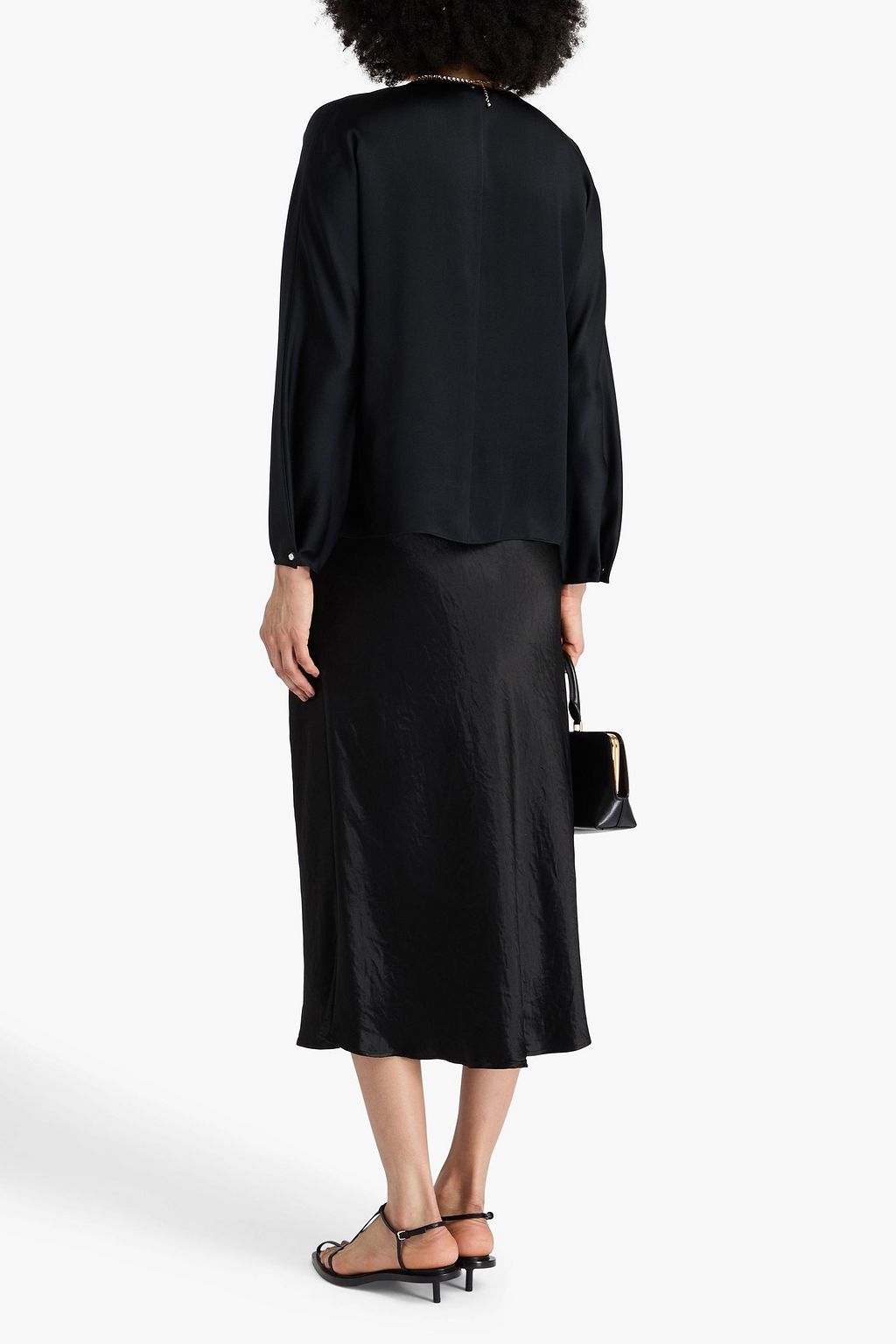 VINCE. Bluse aus Crêpe aus Seidensatin