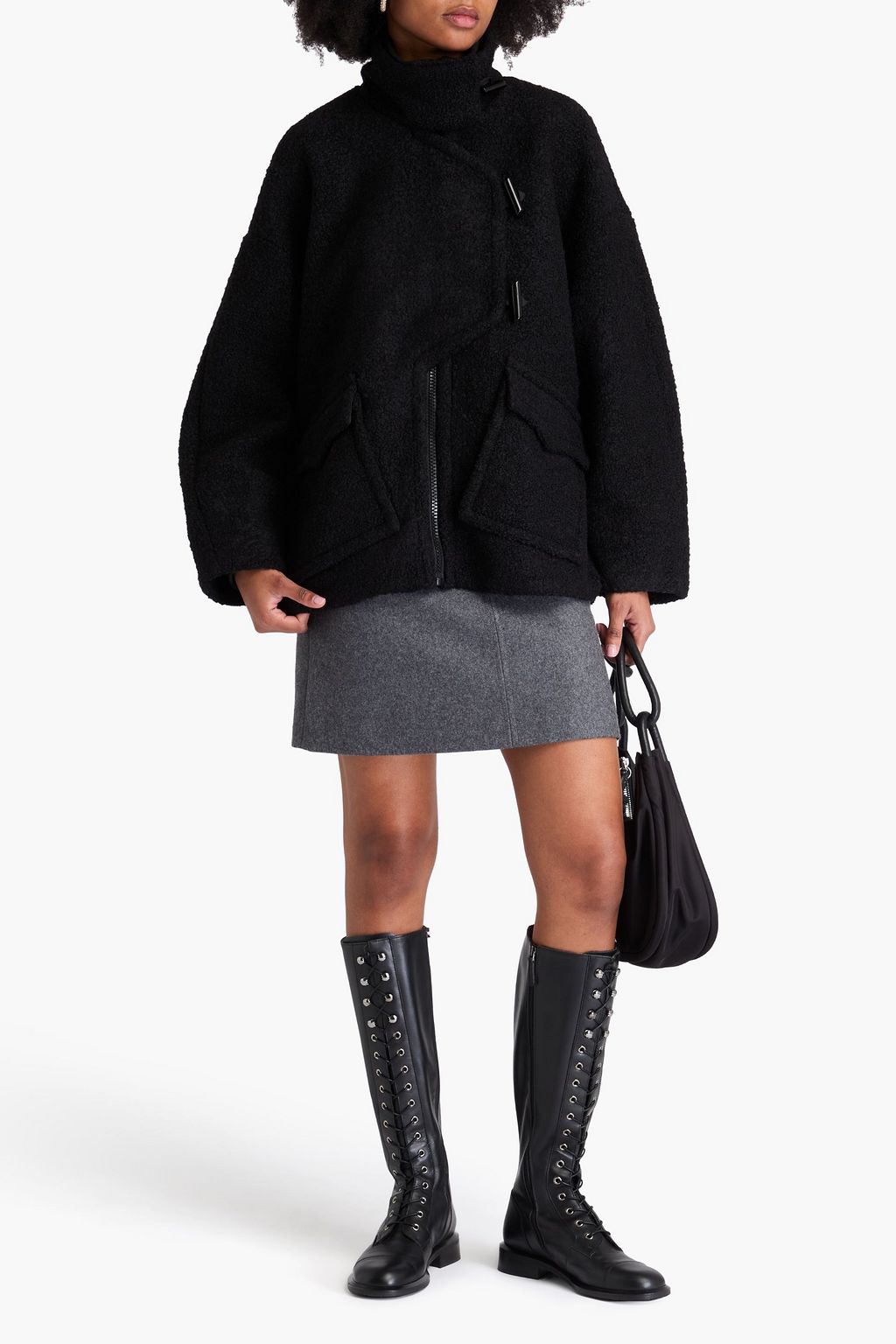 GANNI Wool-blend bouclé jacket