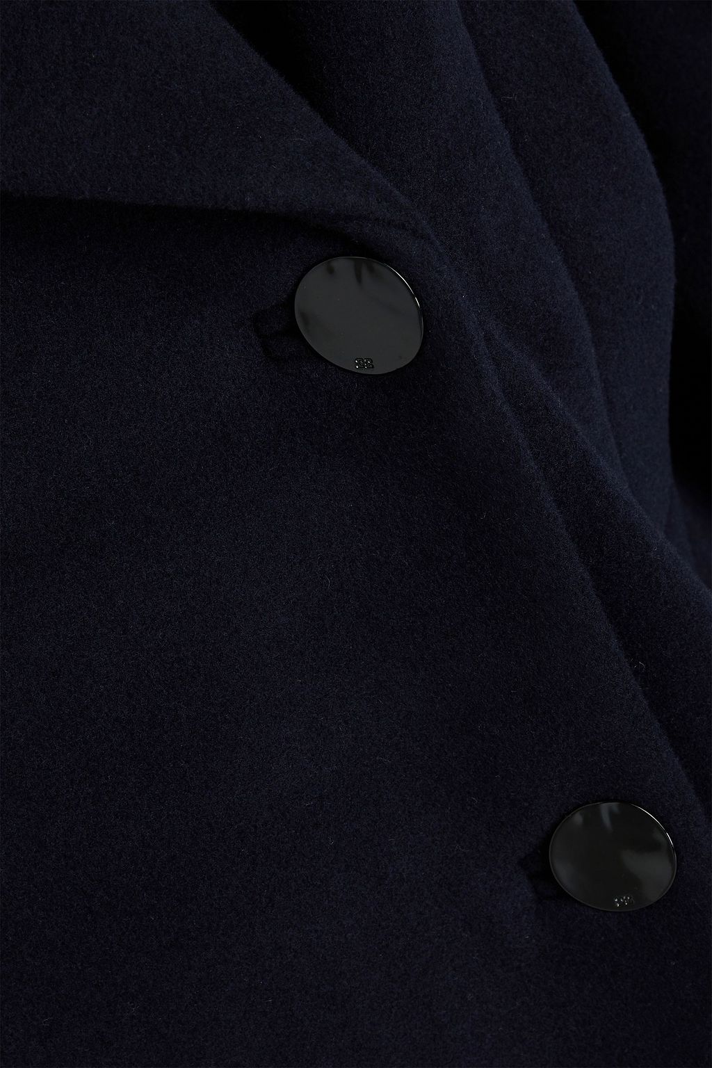 GANNI Wool-blend felt coat