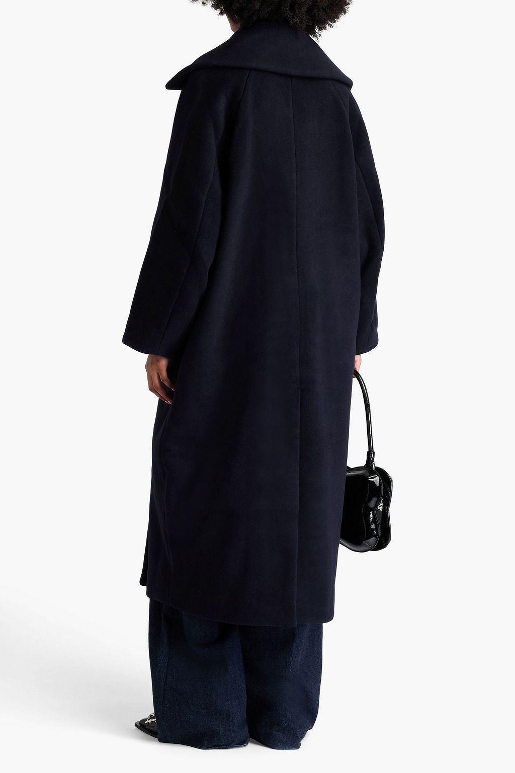 GANNI Wool-blend felt coat