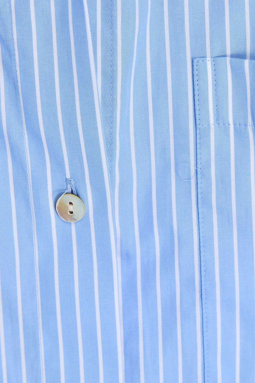 VINCE. Striped cotton-poplin shirt