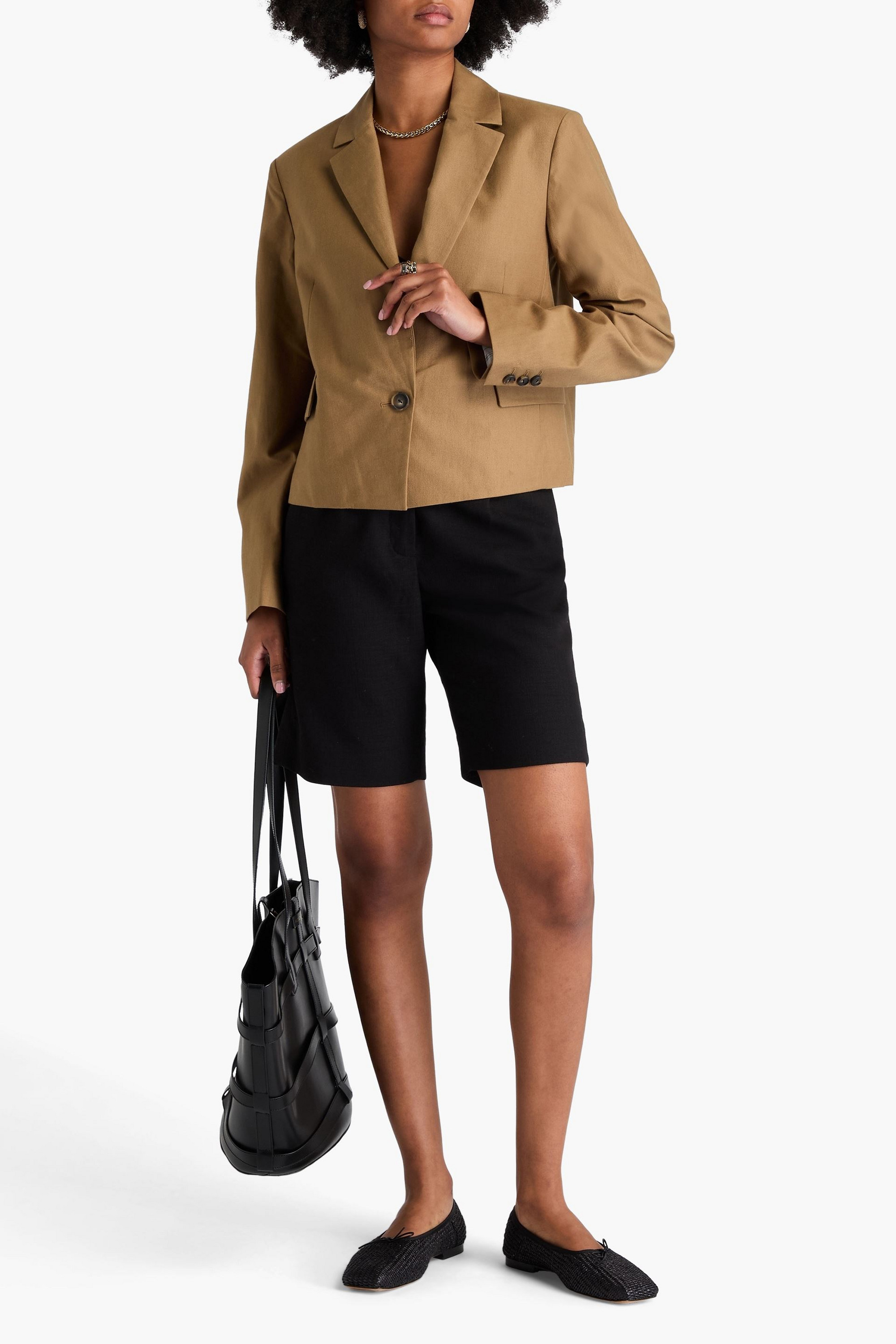 Vince Cotton and wool-blend twill blazer