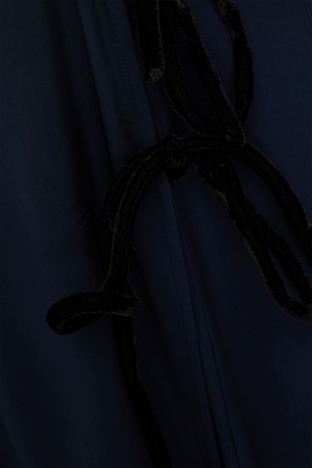 GANNI Satin-twill midi wrap dress