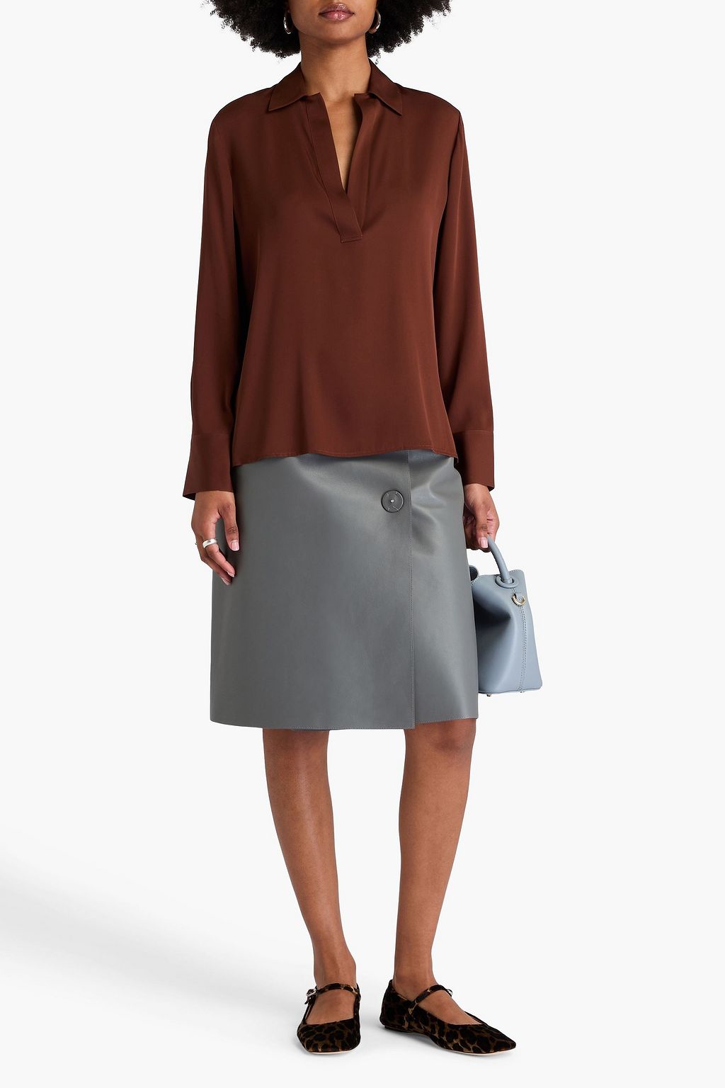 VINCE. Bluse aus Crêpe de Chine aus einer Seidenmischung