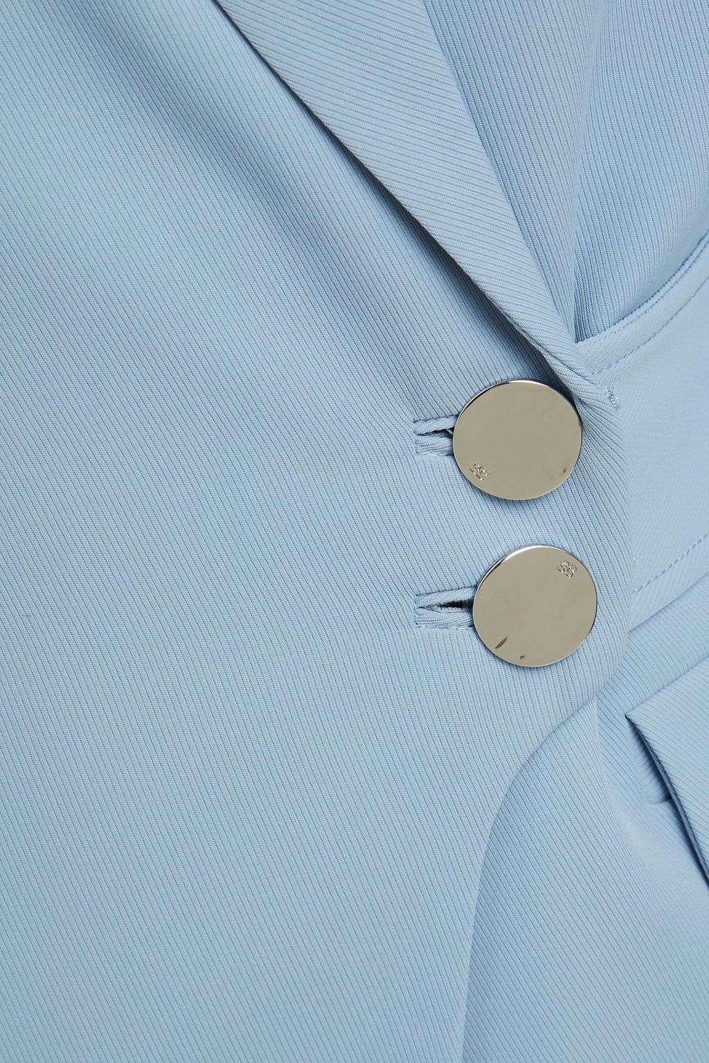 GANNI Double-breasted ribbed jersey blazer
