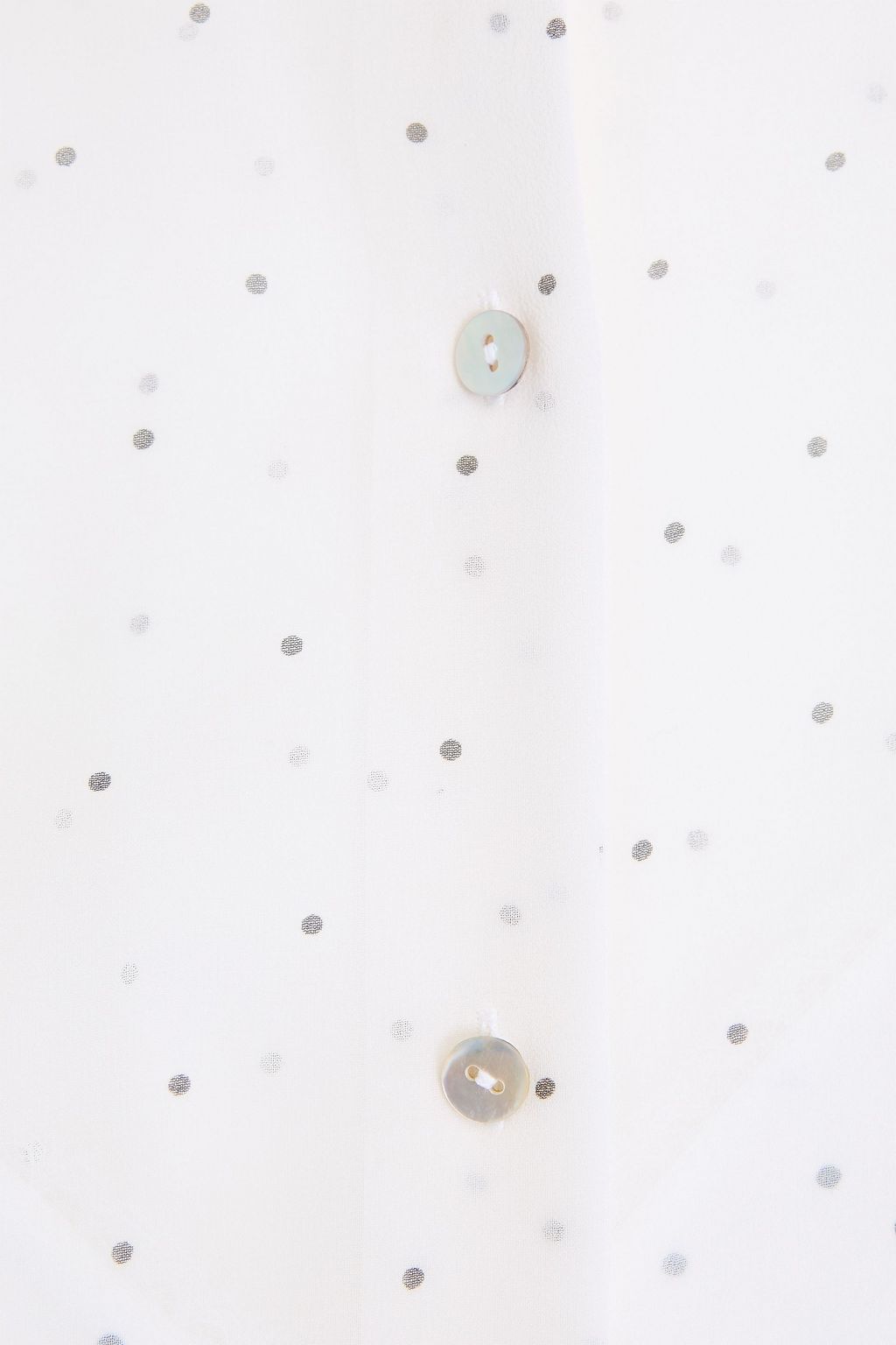 VINCE. Hemd aus Seiden-Georgette mit Polka-Dots