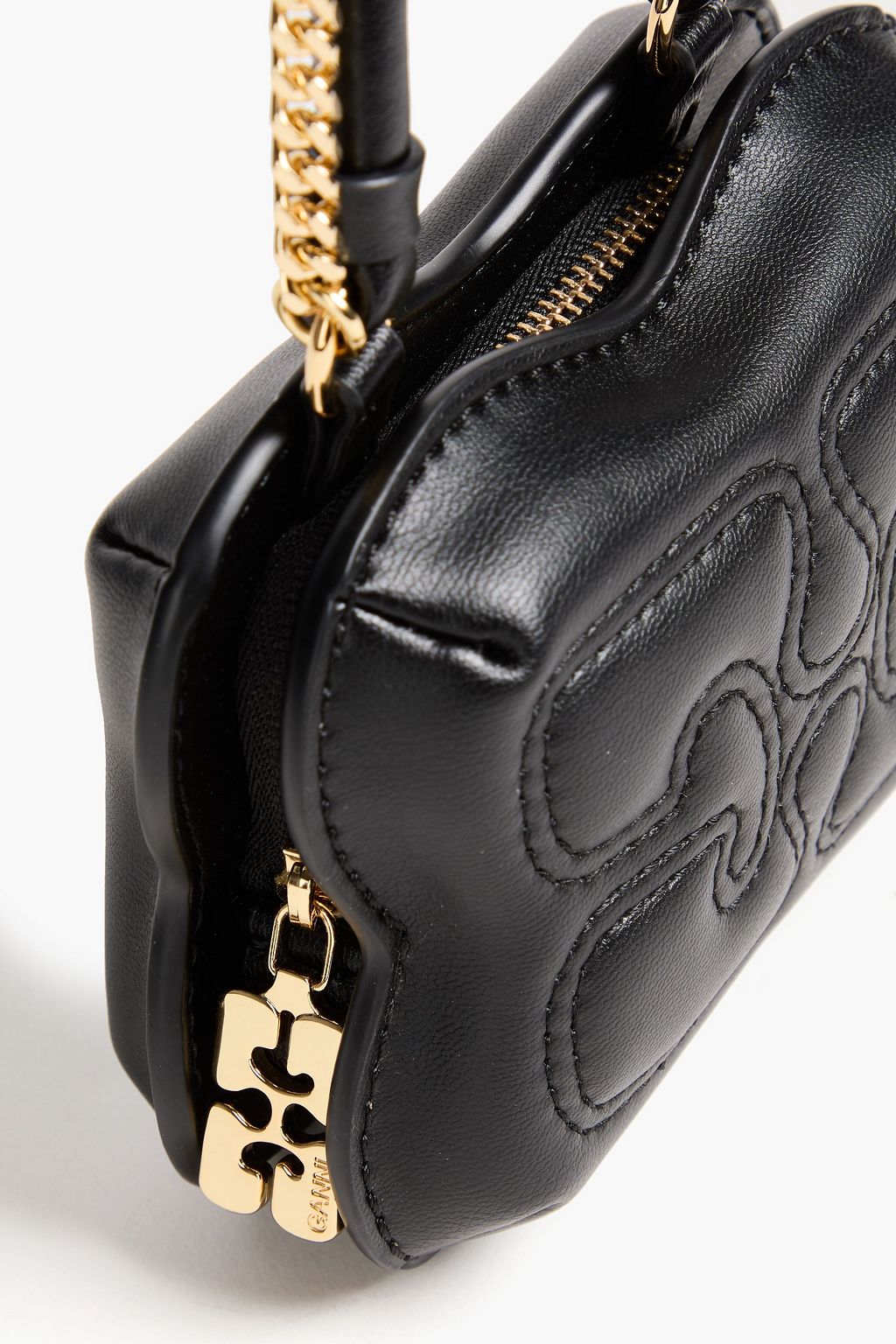 GANNI Butterfly  nano leather-blend cross-body bag