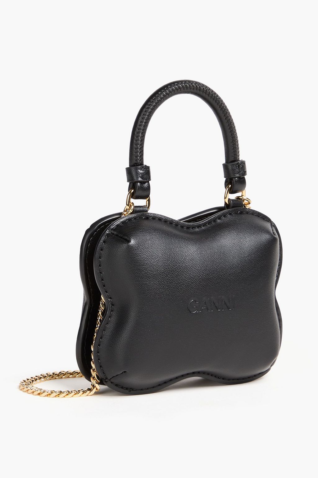 GANNI Butterfly  nano leather-blend cross-body bag
