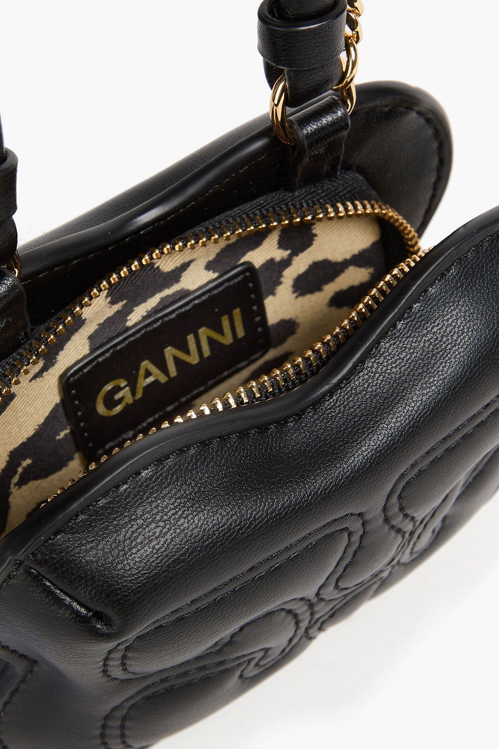 GANNI Butterfly  nano leather-blend cross-body bag