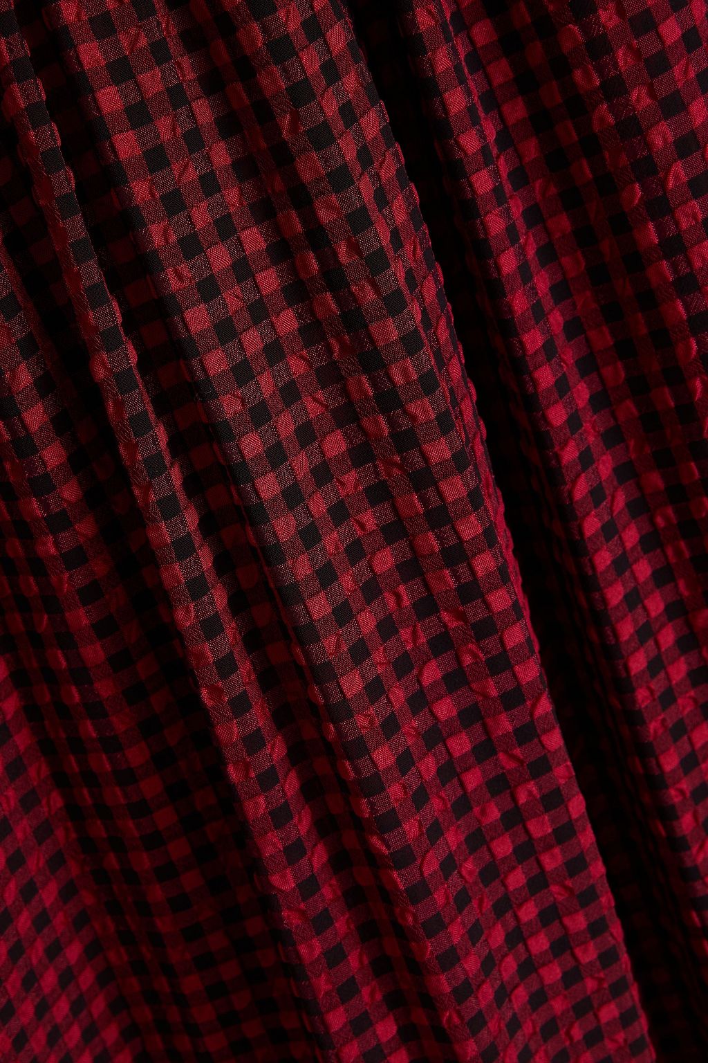 GANNI Minikleid aus Seersucker mit Gingham-Karo