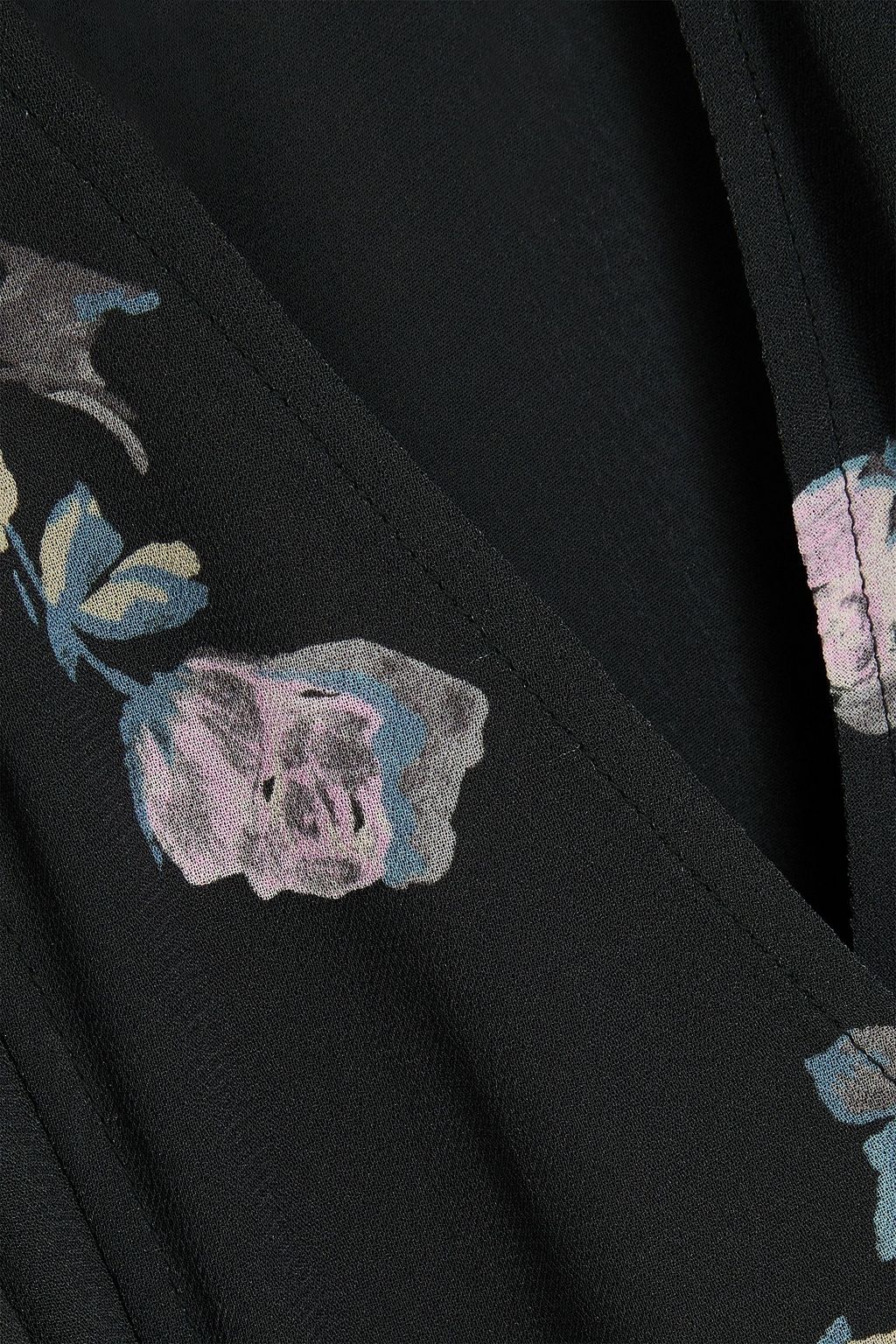 GANNI Floral-print crepe midi wrap dress