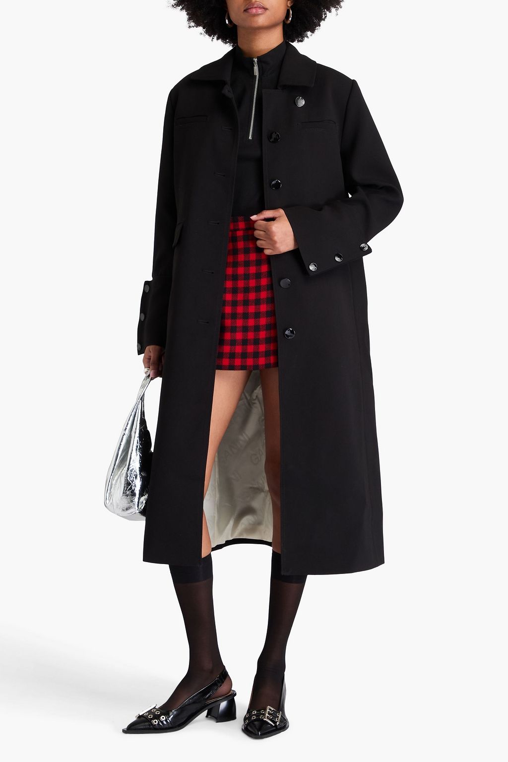 GANNI Crepe coat