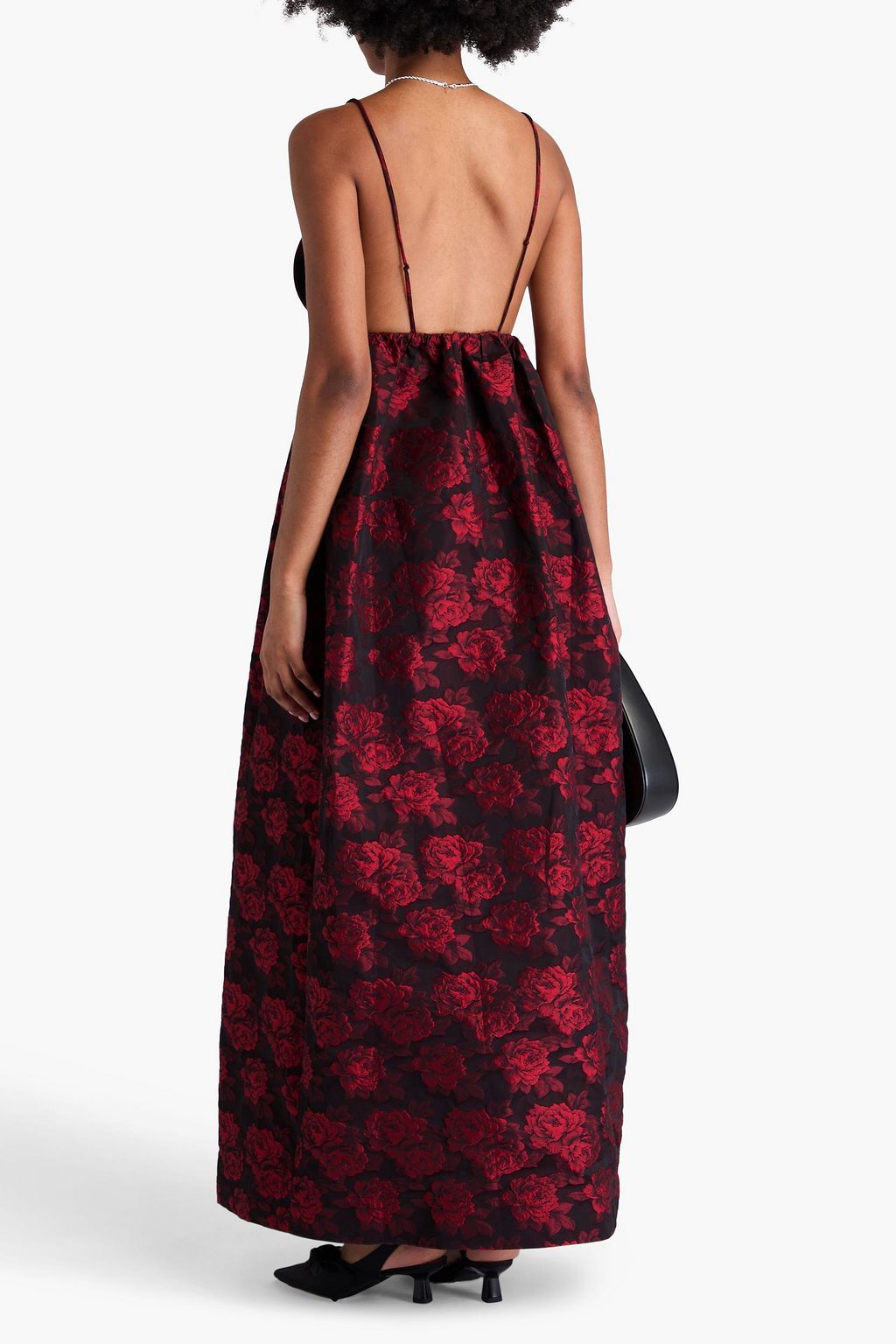 GANNI Floral-jacquard maxi dress