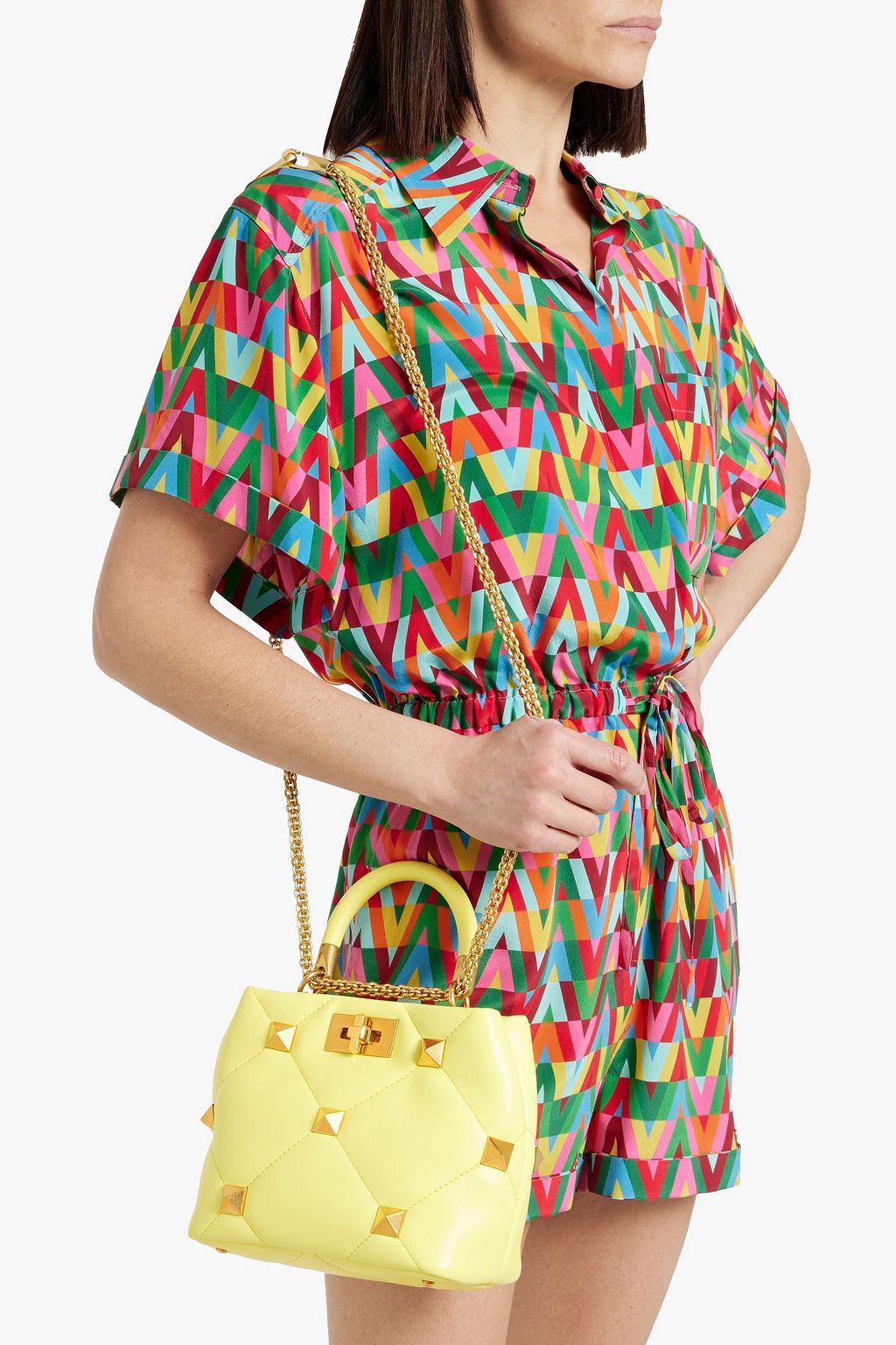VALENTINO GARAVANI Roman Stud quilted leather tote