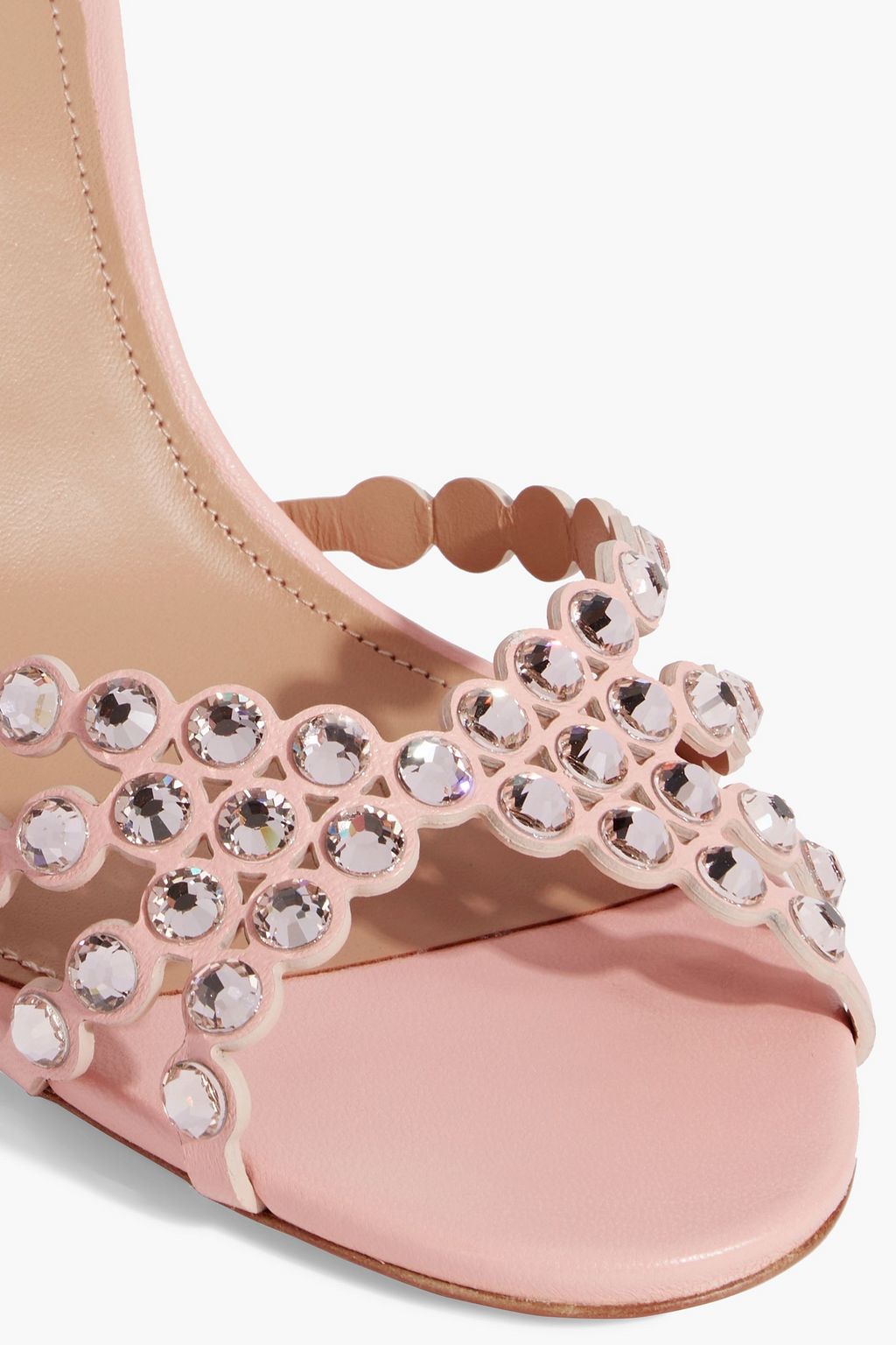 AQUAZZURA Tequila crystal-embellished leather sandals