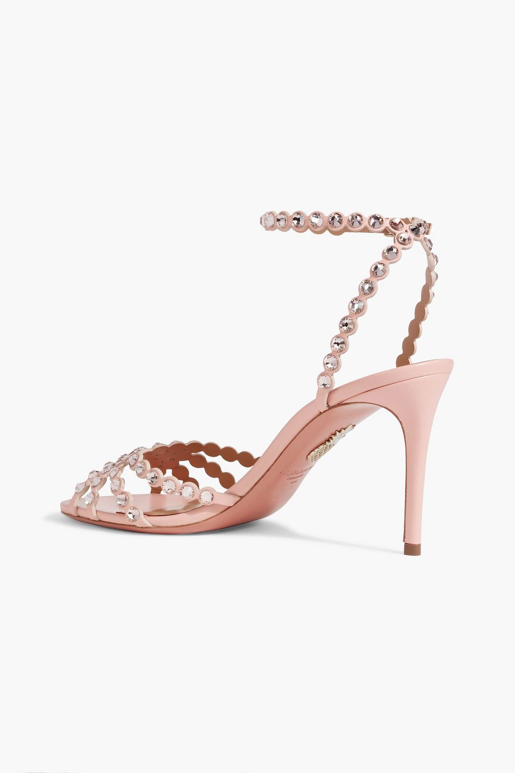 AQUAZZURA Tequila crystal-embellished leather sandals