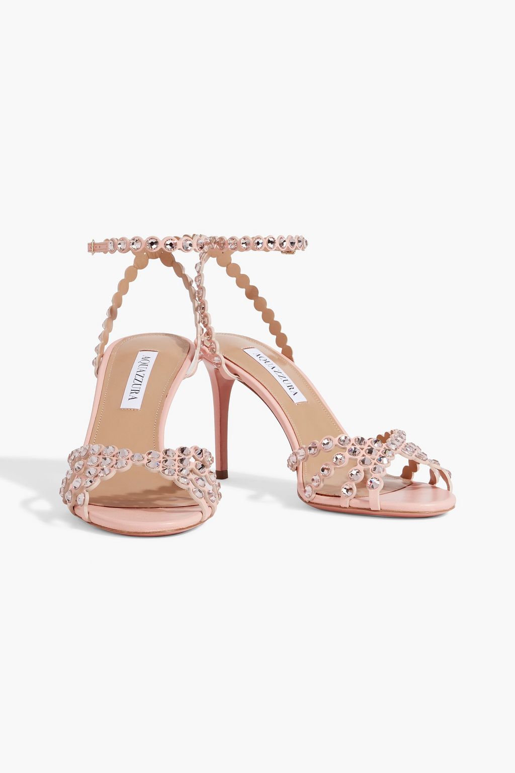 AQUAZZURA Tequila crystal-embellished leather sandals