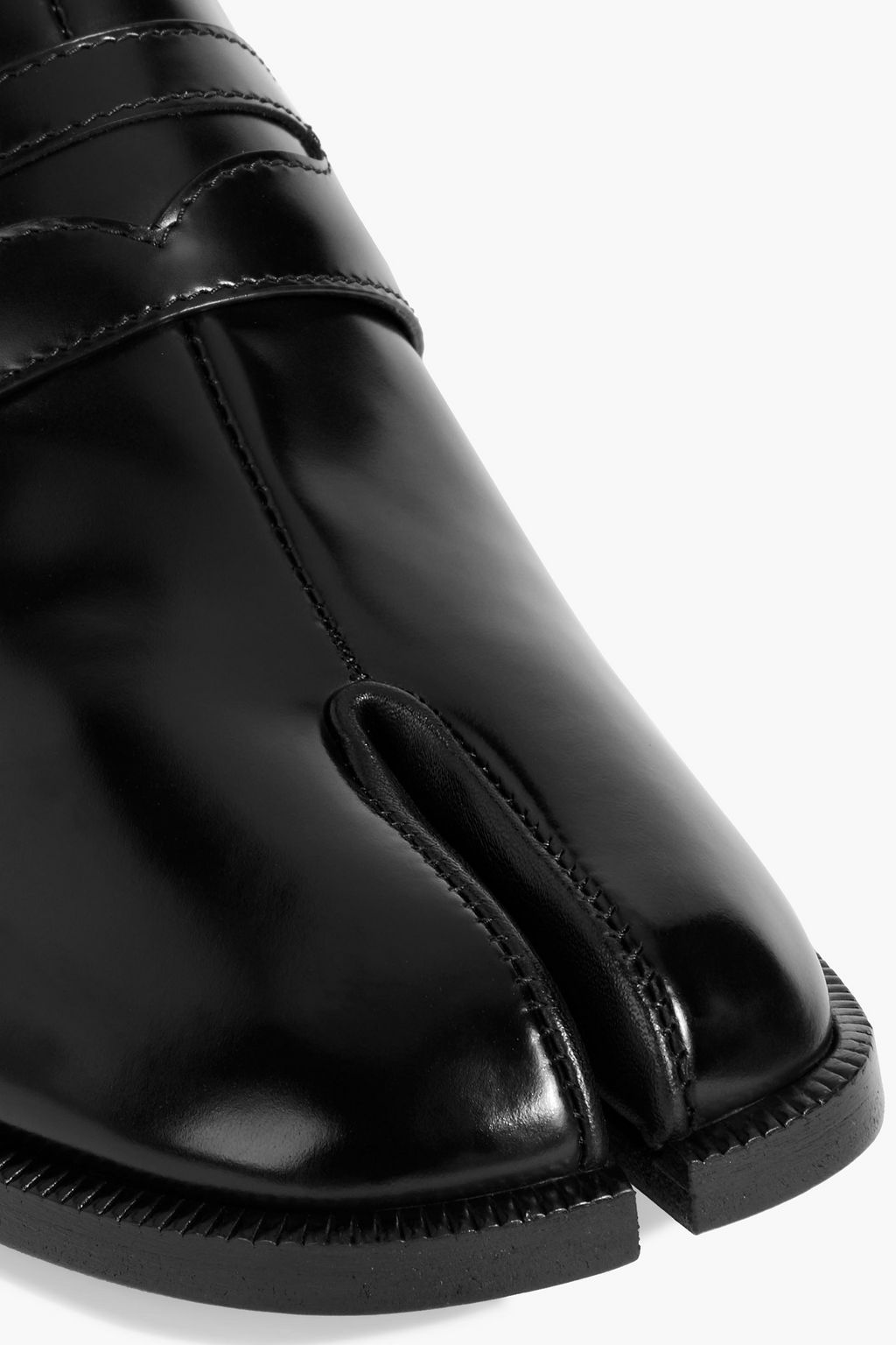 MAISON MARGIELA Tabi split-toe glossed-leather loafers