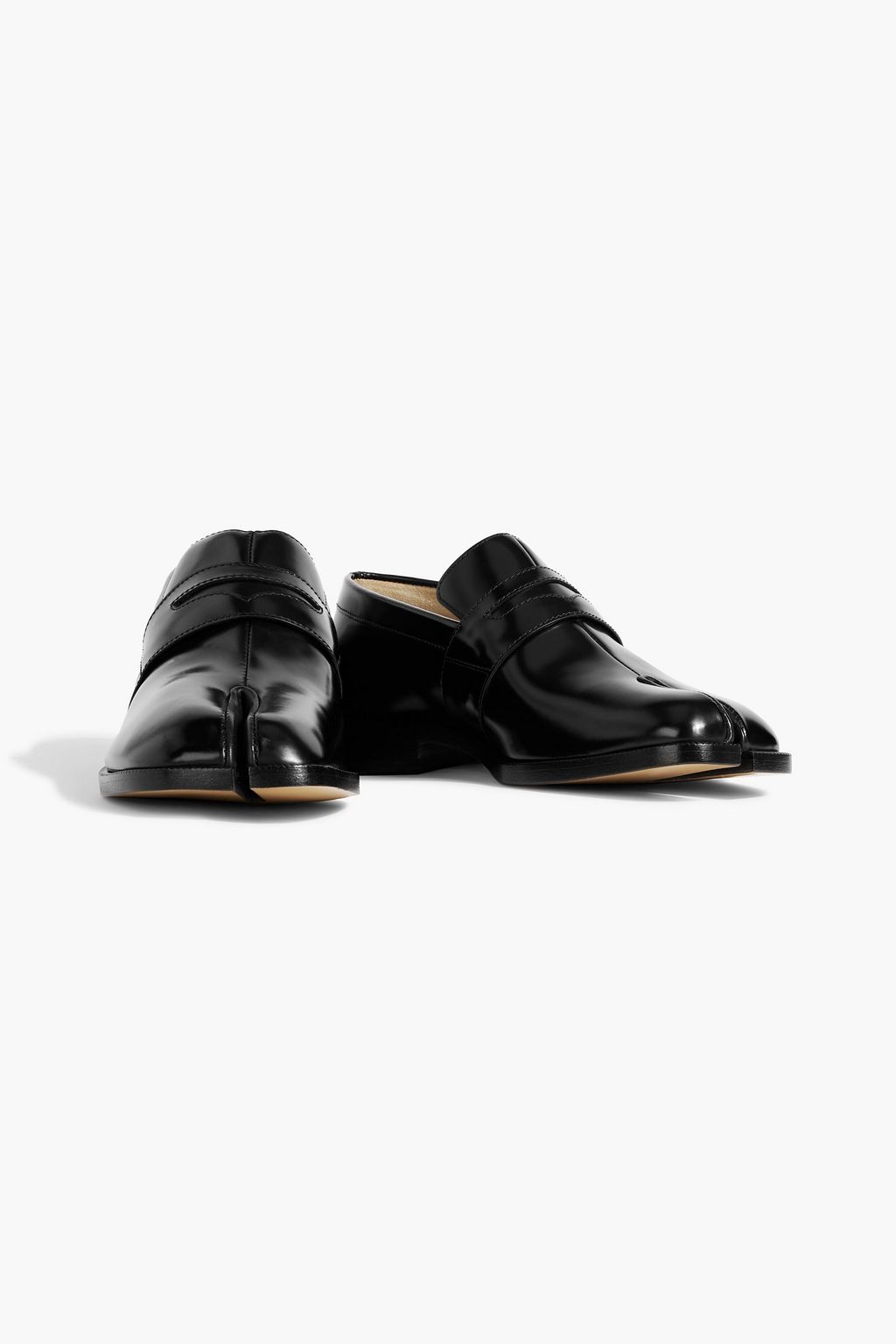 MAISON MARGIELA Tabi split-toe glossed-leather loafers