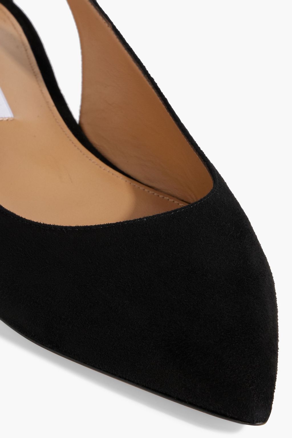 AQUAZZURA Deneuve suede point-toe flats