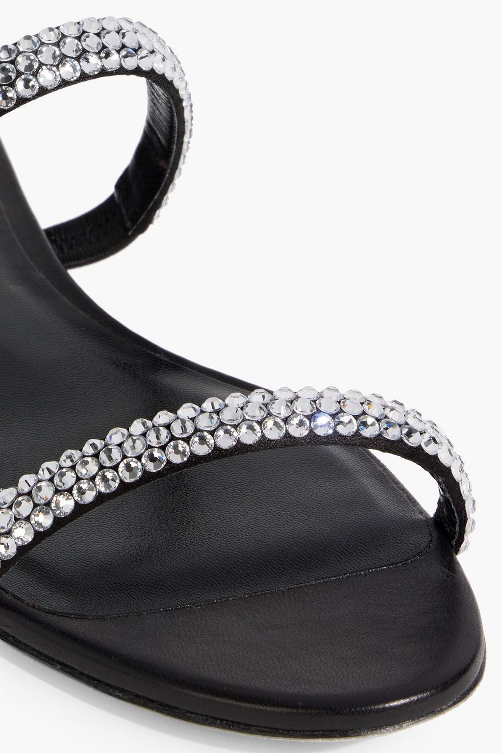 RENE' CAOVILLA Cleo crystal-embellished leather sandals