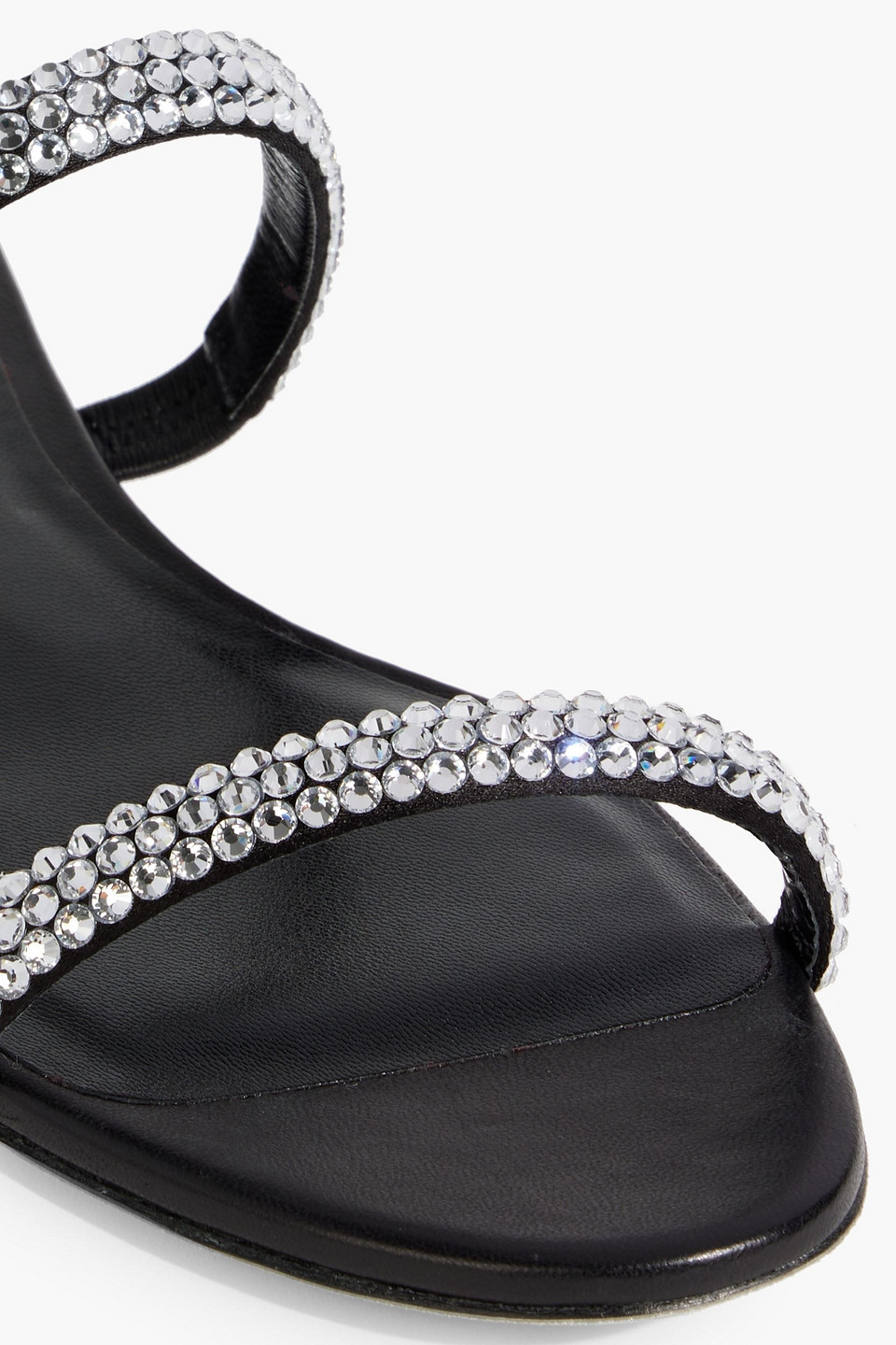 René Caovilla Cleo Crystal-embellished Leather Sandals