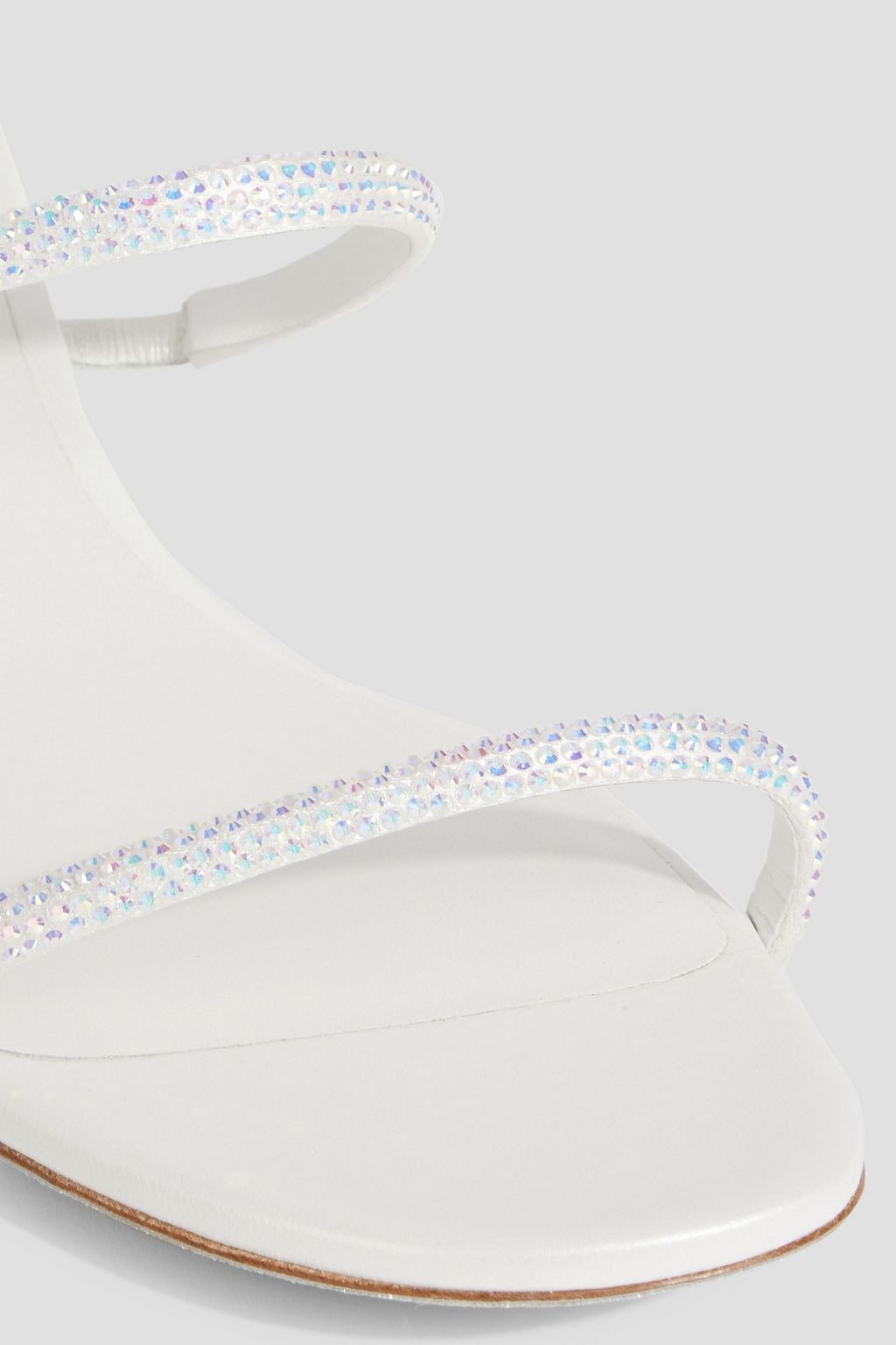 RENE' CAOVILLA Cleo crystal-embellished satin sandals