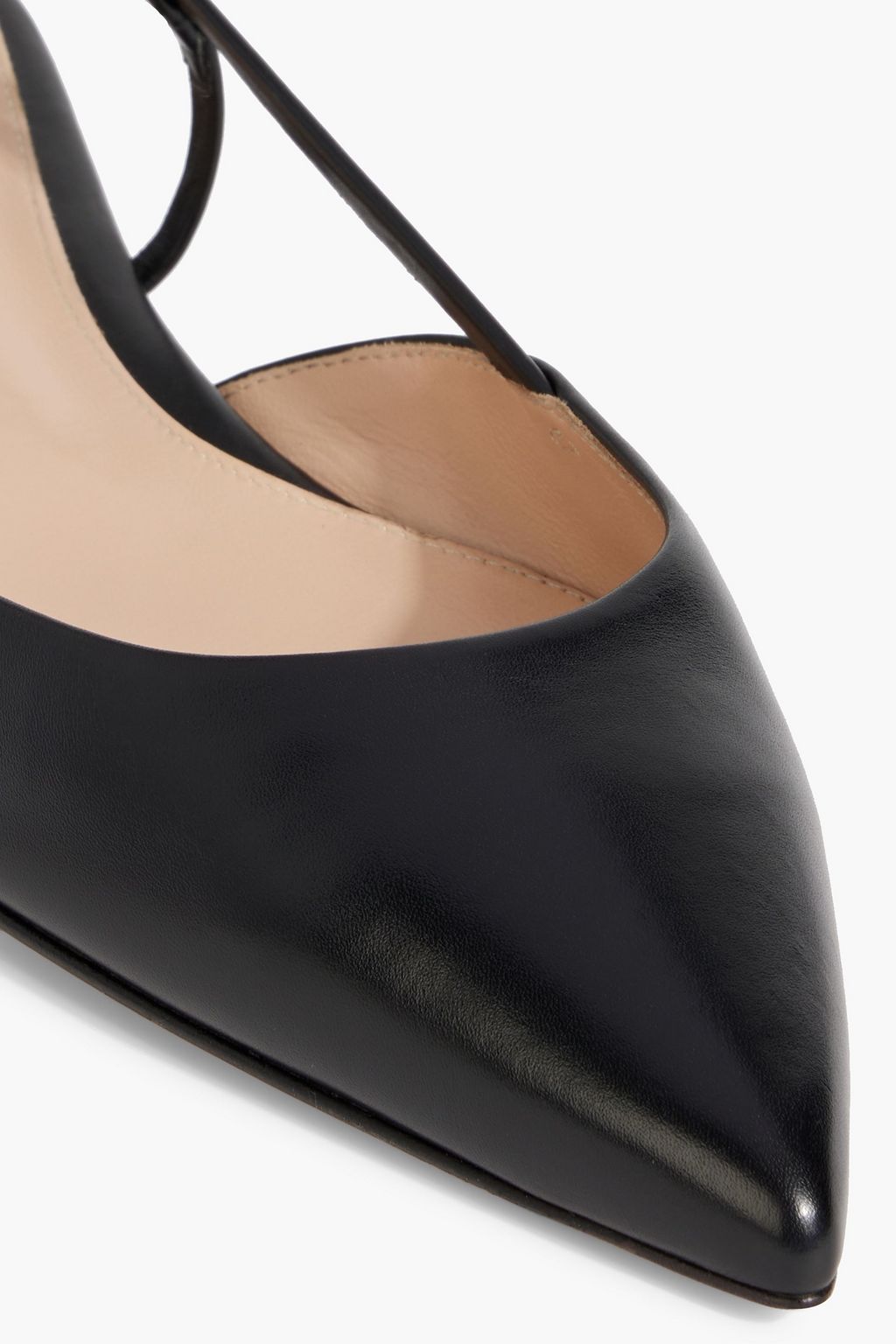GIANVITO ROSSI Ascent 05 leather slingback point-toe flats