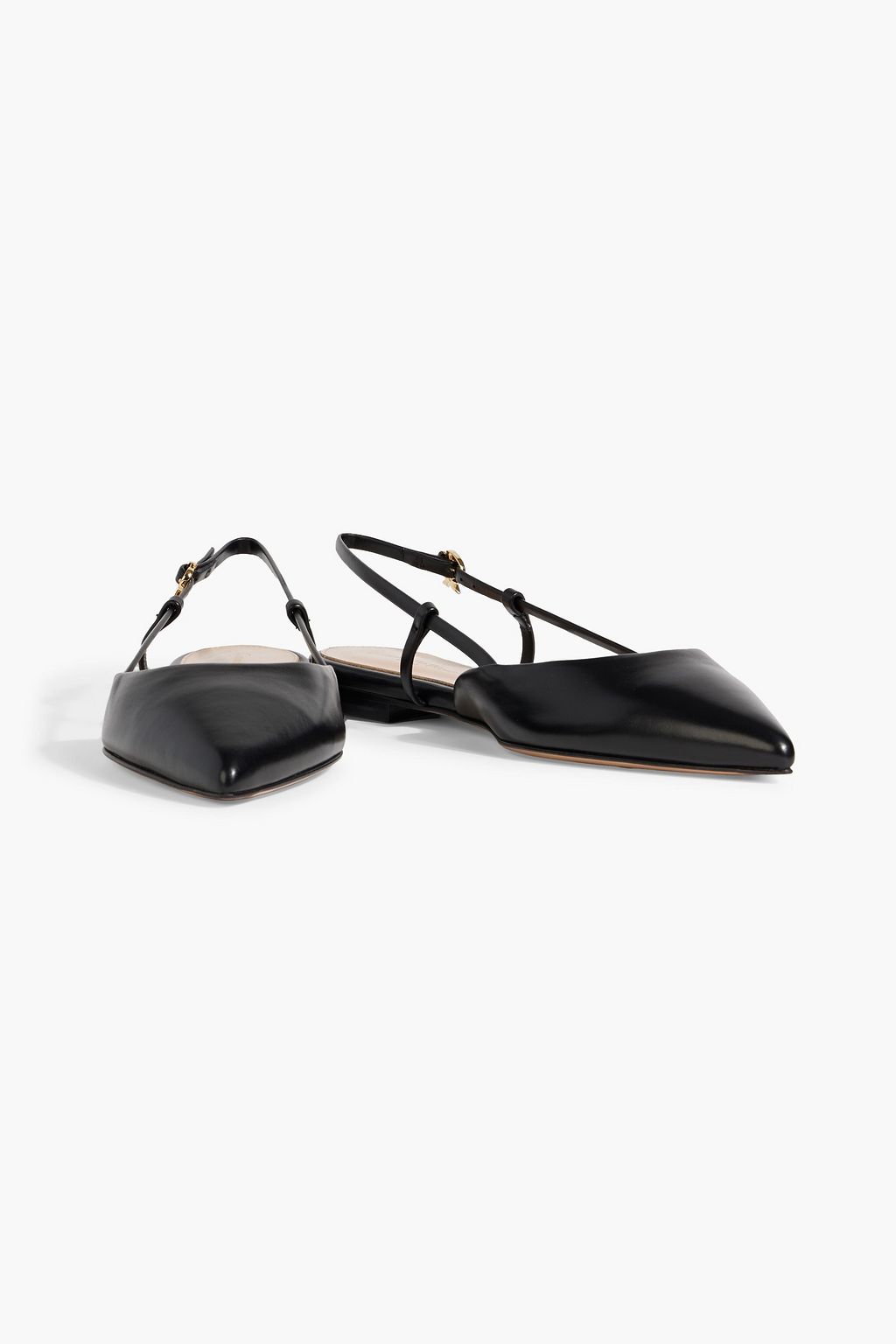 GIANVITO ROSSI Ascent 05 leather slingback point-toe flats