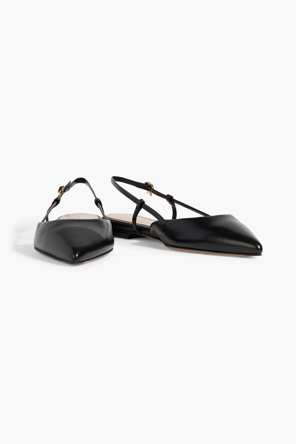 GIANVITO ROSSI ASCENT 05 LEATHER SLINGBACK POINT-TOE FLATS